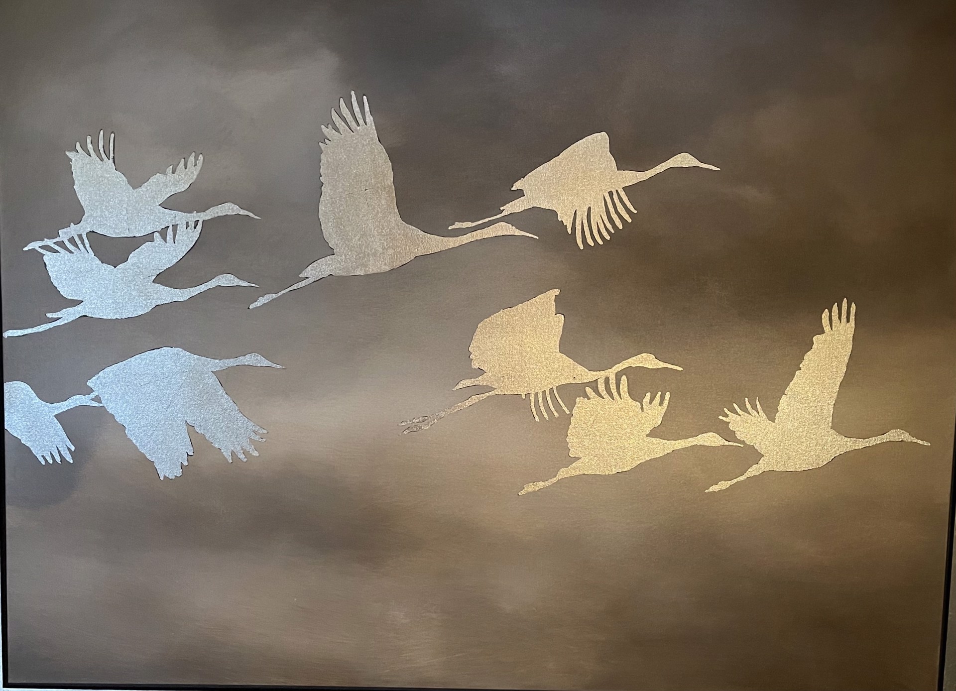 Cranes in Flight by Kurt Meer