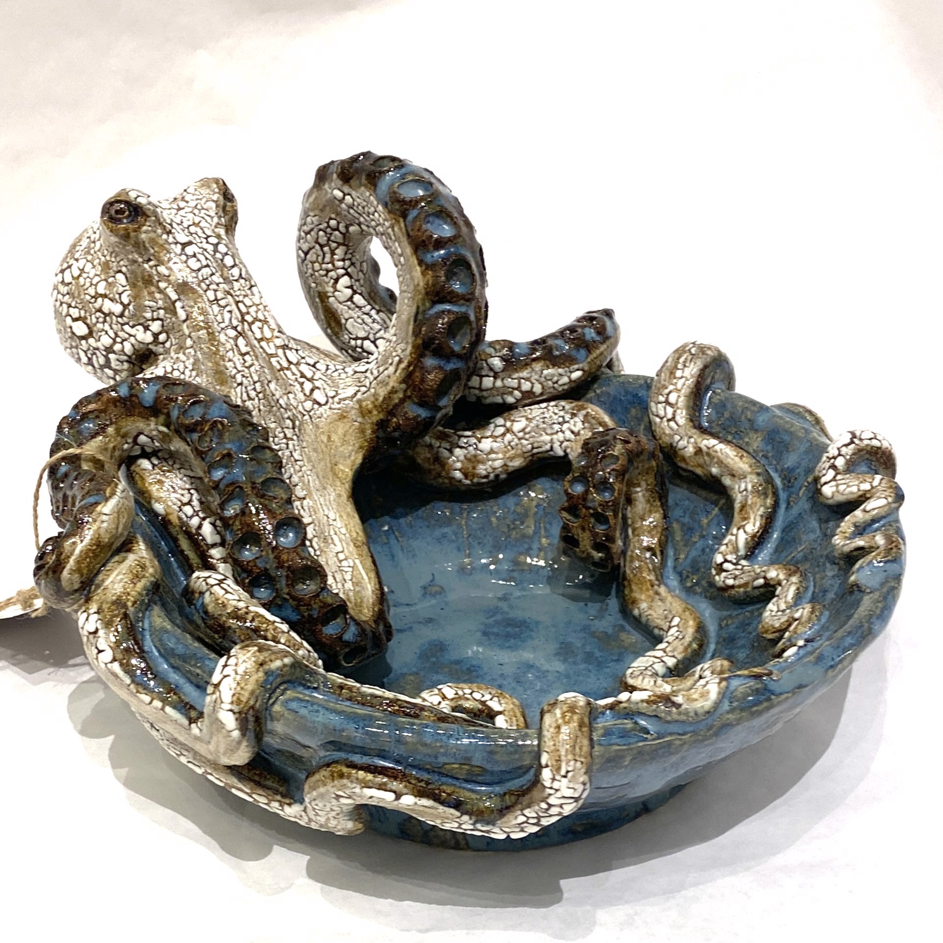 Large Octopus Bowl~Ocean Blue by Shayne Greco