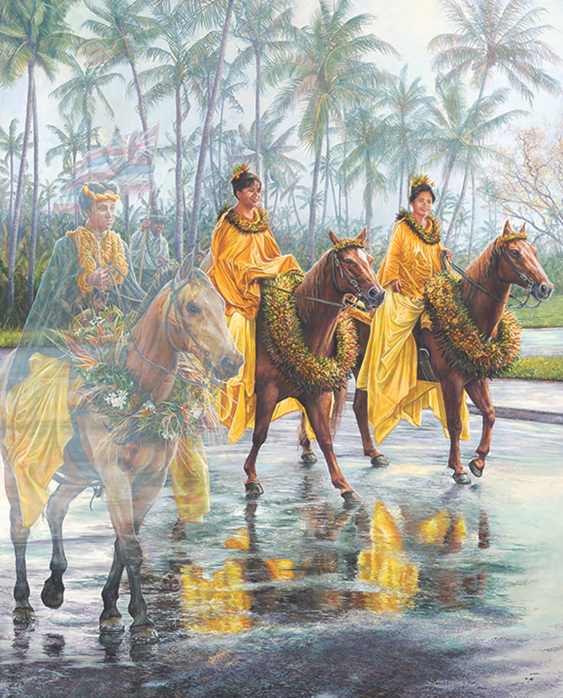 Pa'u Riders - Ka Ho'oilina Mo’I (FRAMED) by Leohone Magno