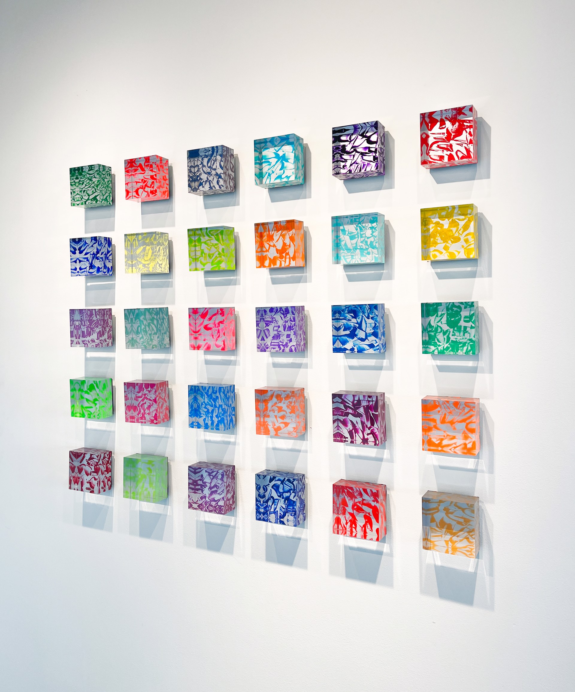 Acrylic Cube Installation - Abstract by Katherine Houston