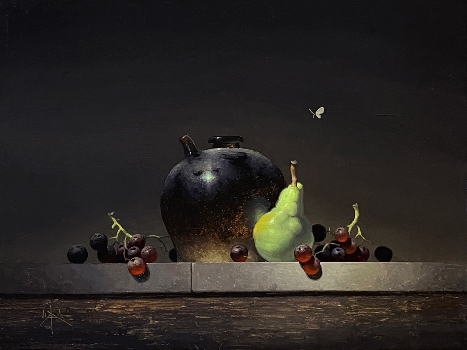 Still life with Pear by Blair Atherholt