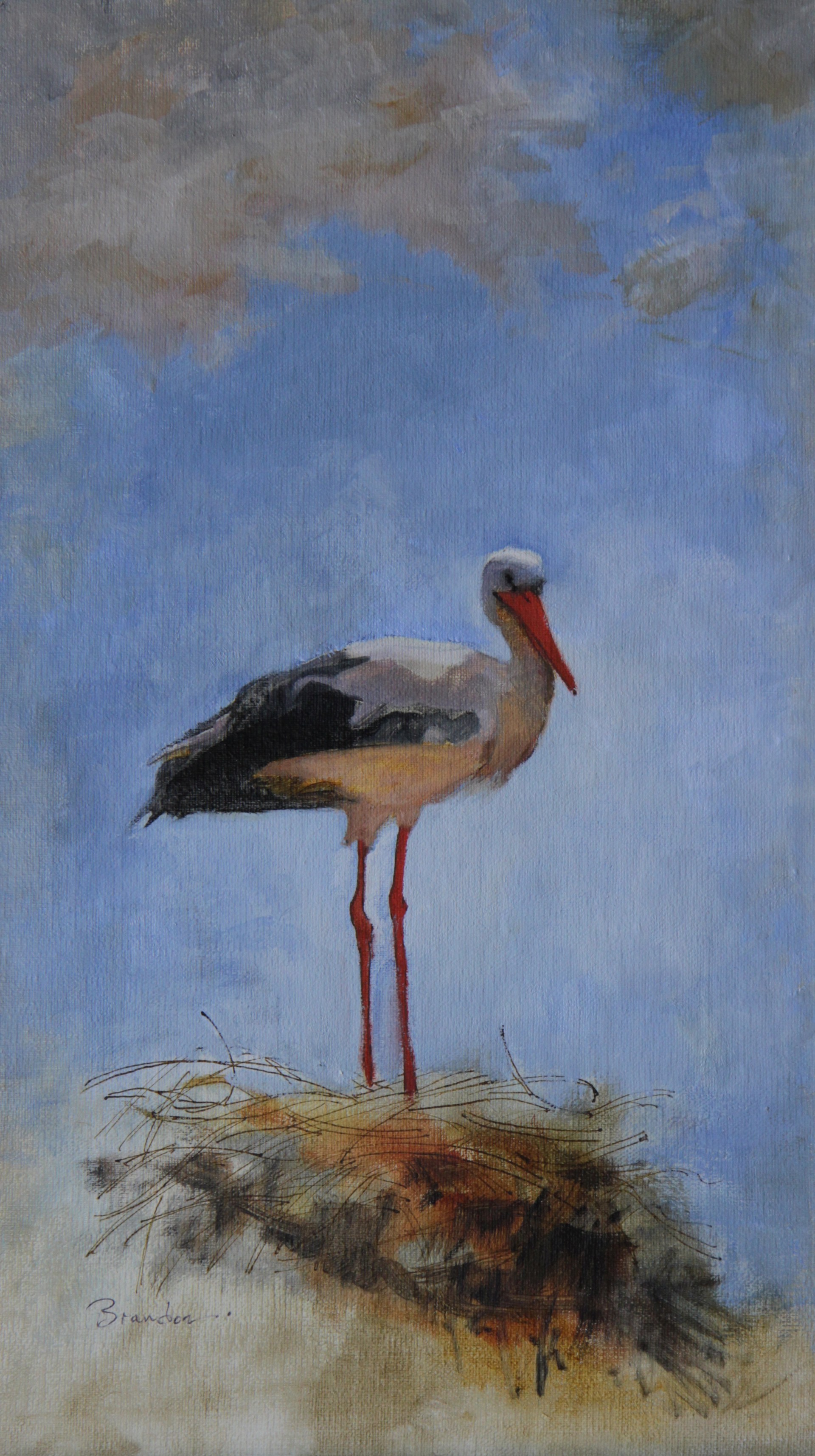 A Stork in Alsace by Linda Tracey Brandon