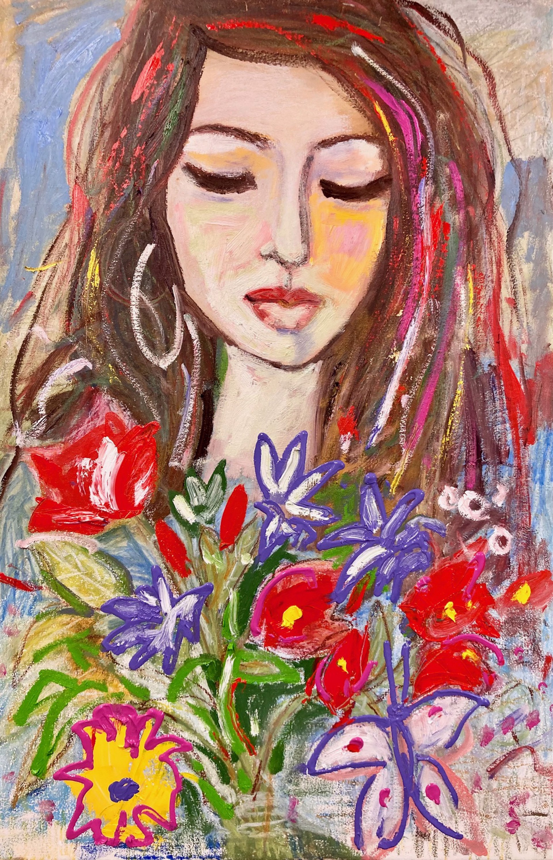 Girl with Bouquet by Brad Smith