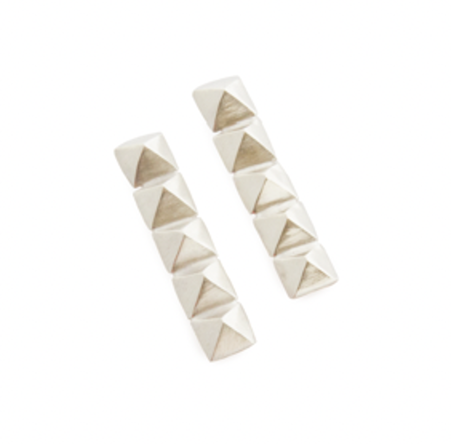 Pyramid Stacked Stud Earrings - Sterling by Audrey Laine