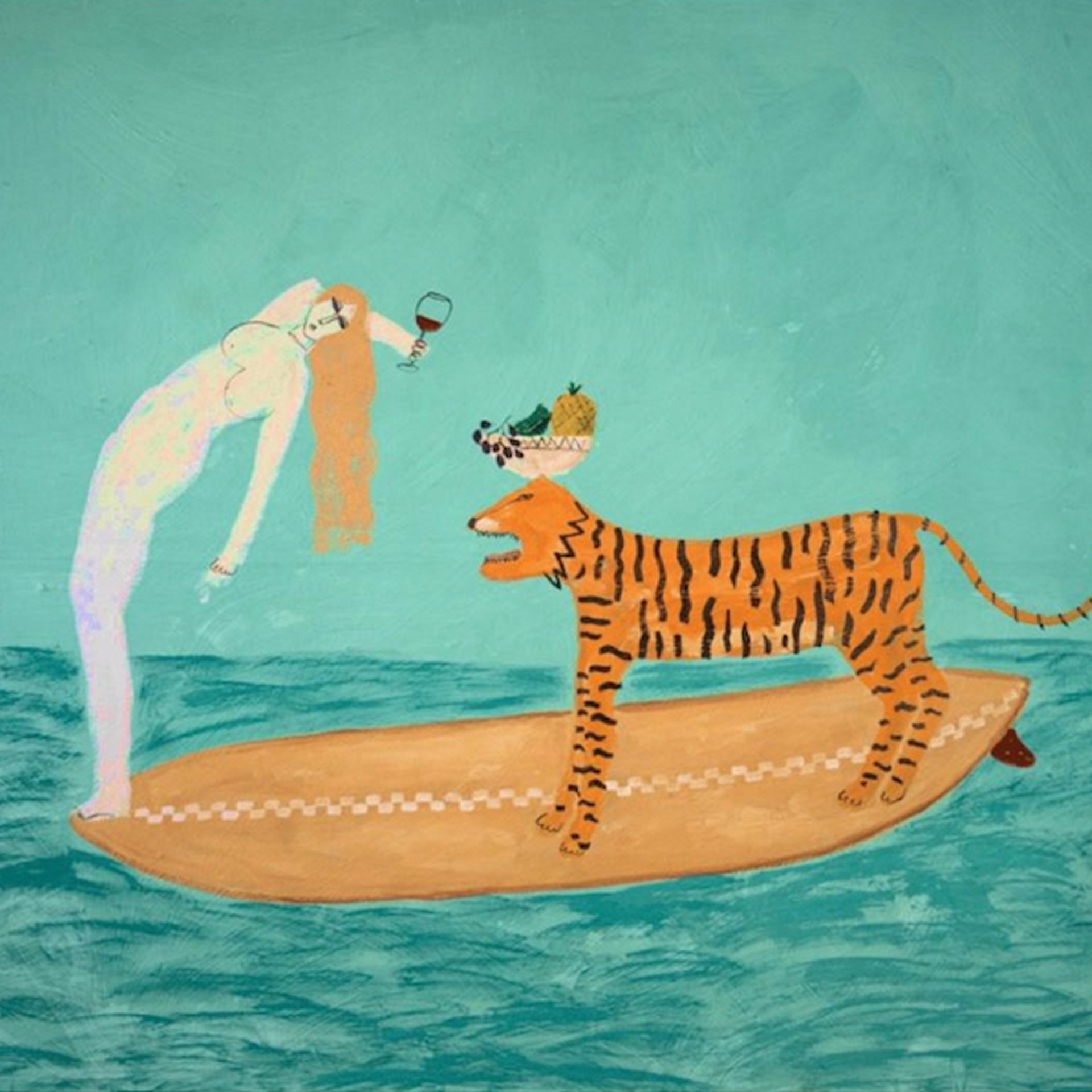 シルクスクリーンアート Riz 作品 Romance on the Island I Riz Riz Rizz | Space Gallery St Barth