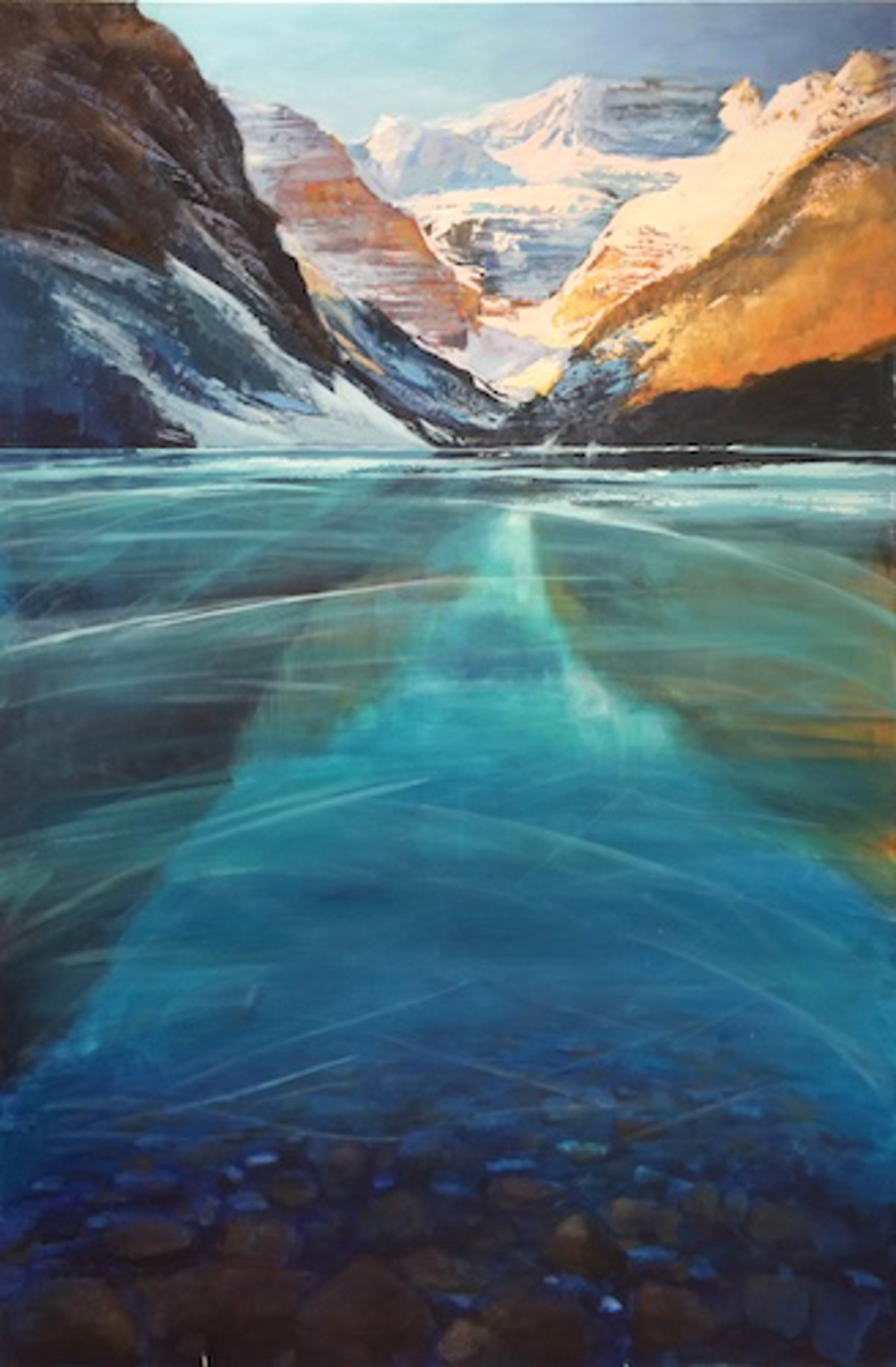Thin Ice, Lake Louise by Linda Wilder