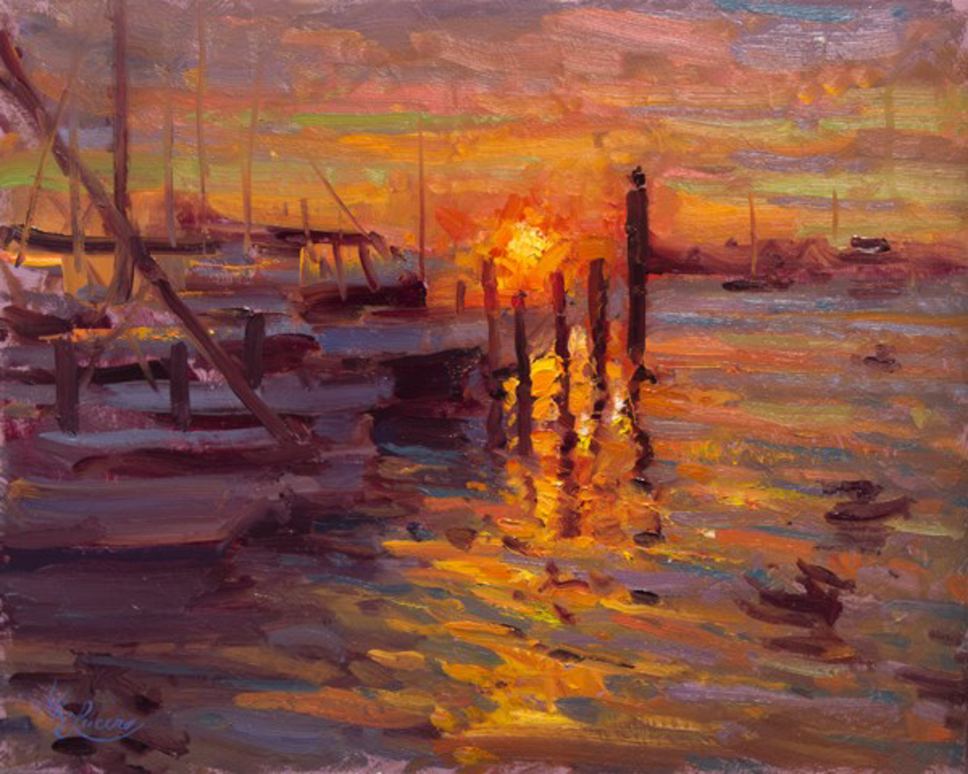 Sunset on Harbor by Andre Lucero