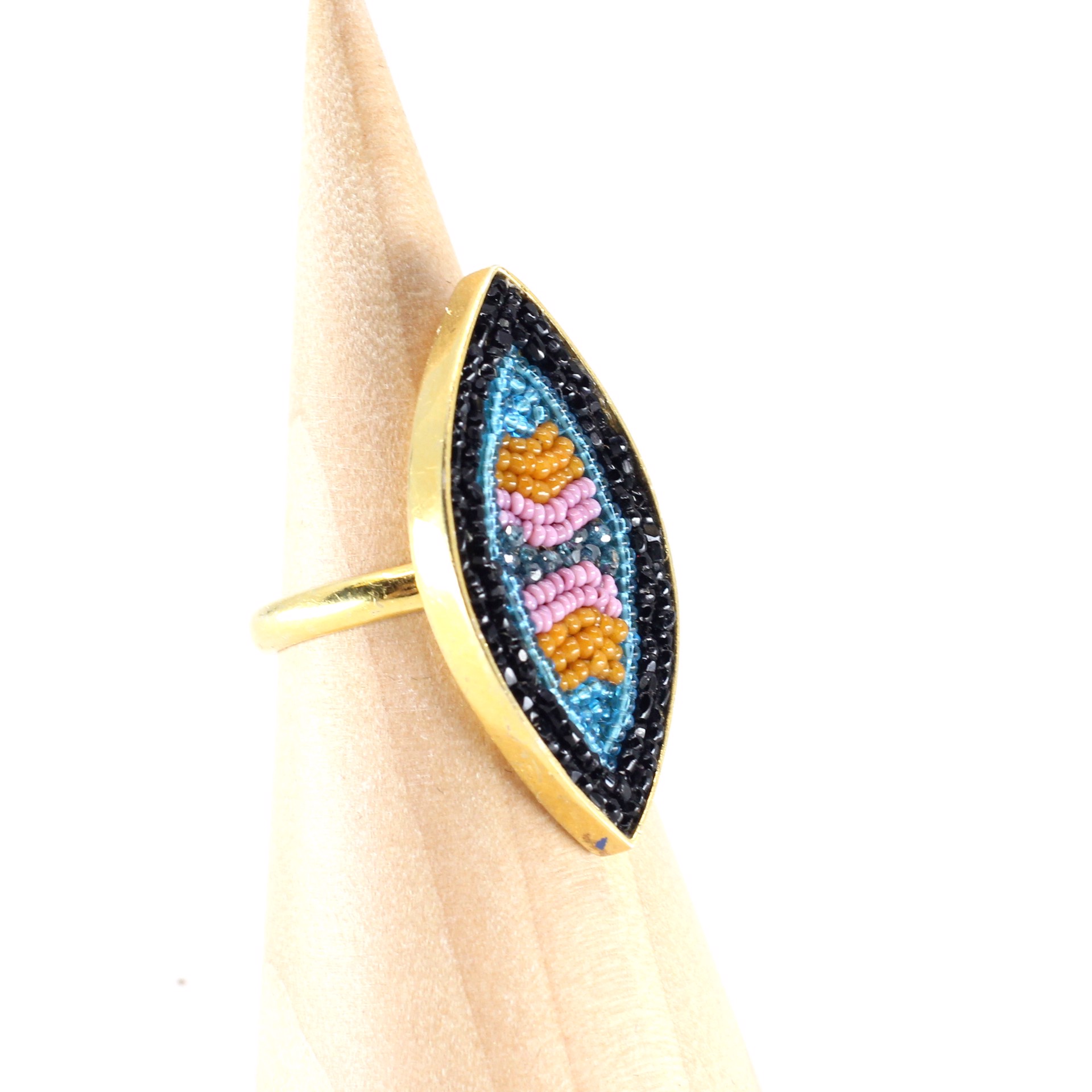 Beaded Ring (Size 6.5) by Hollis Chitto