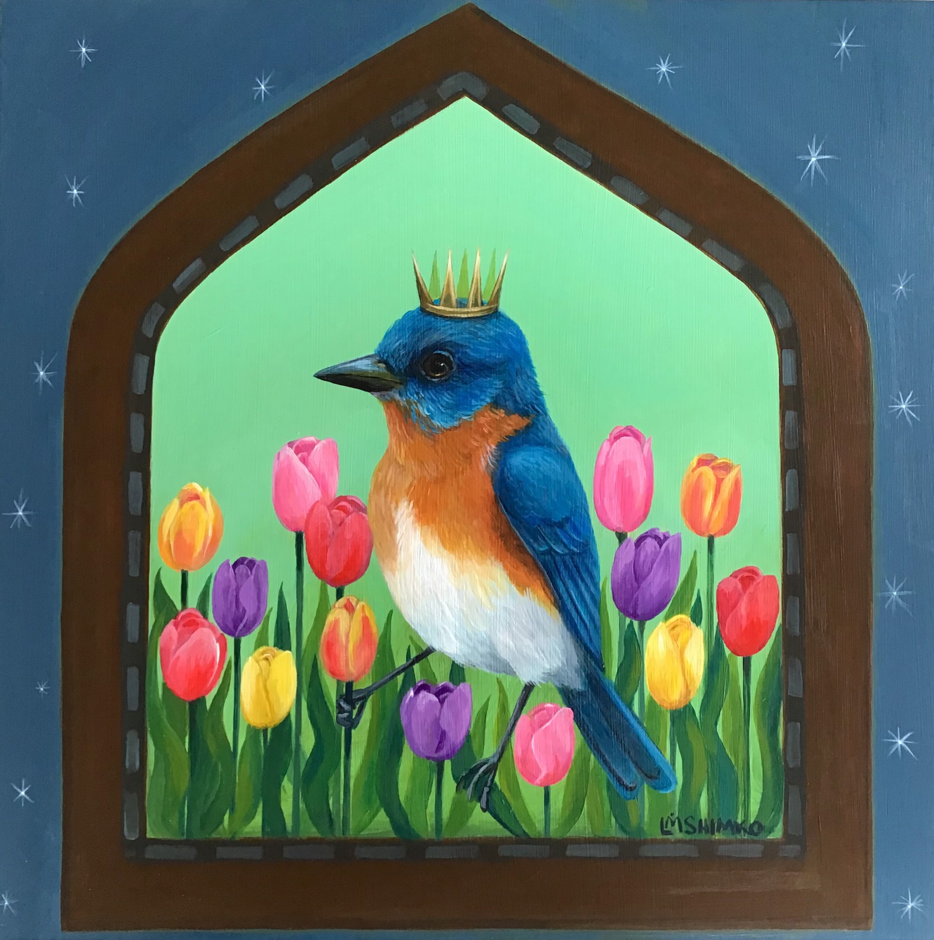 Blue Bird Spring Dream by Lisa Shimko