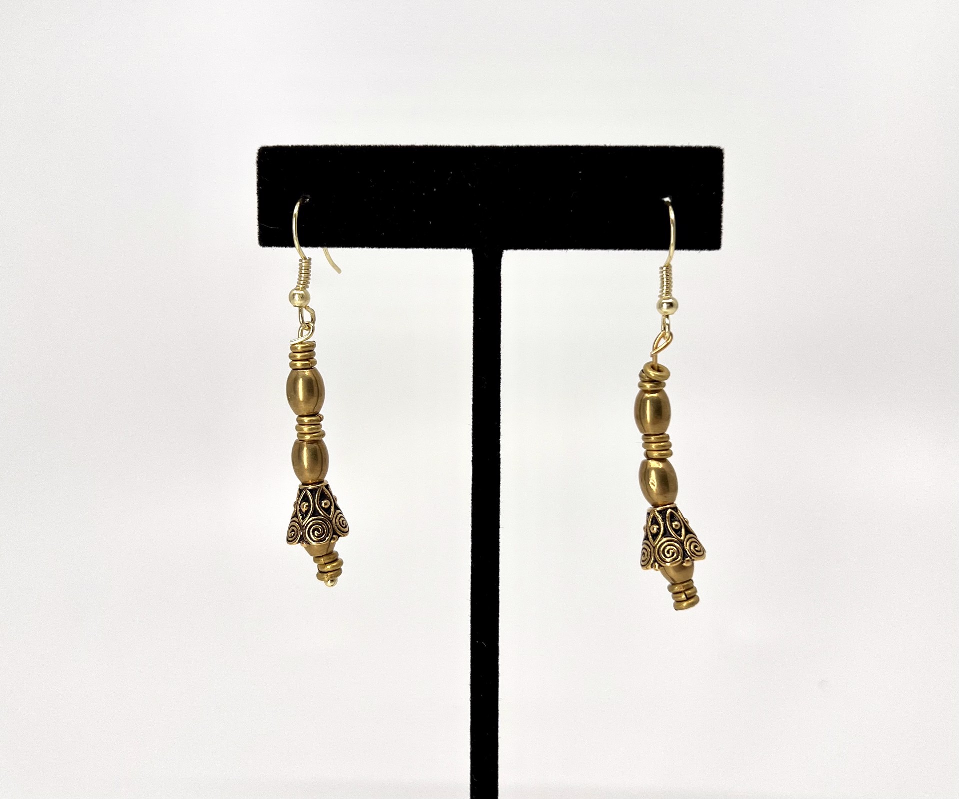 Turkish Brass Earrings by Gina Caruso