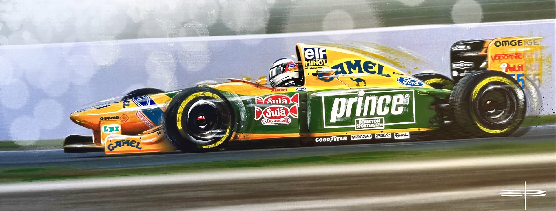 "Champion in Waiting" Benetton - Ford B193 by Emile Bouret