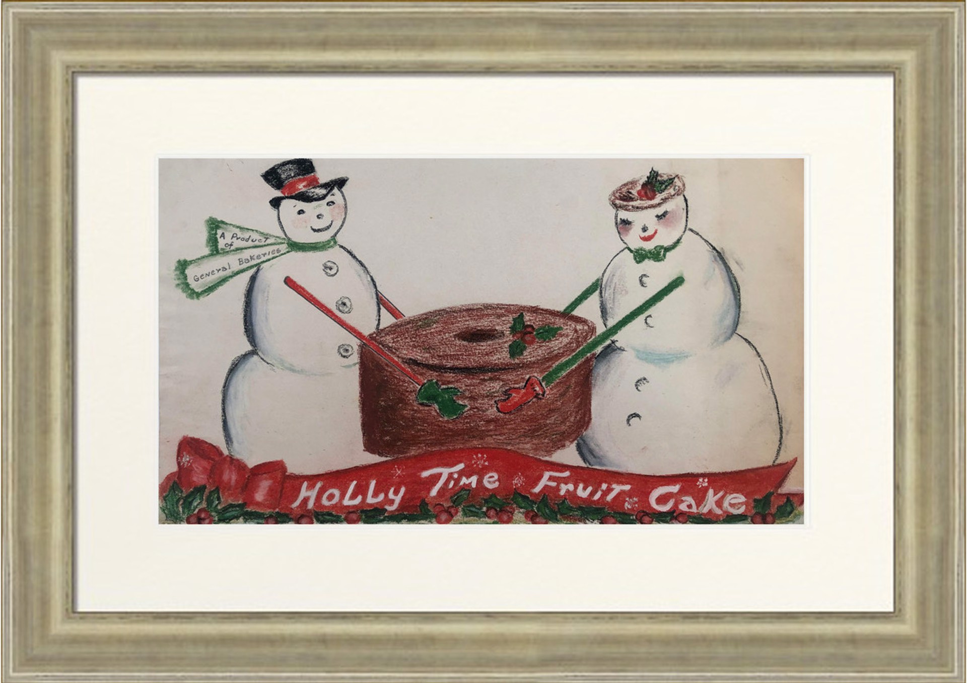 Christmas Snowman Advertisement by Beryl Nicholls Breedlove