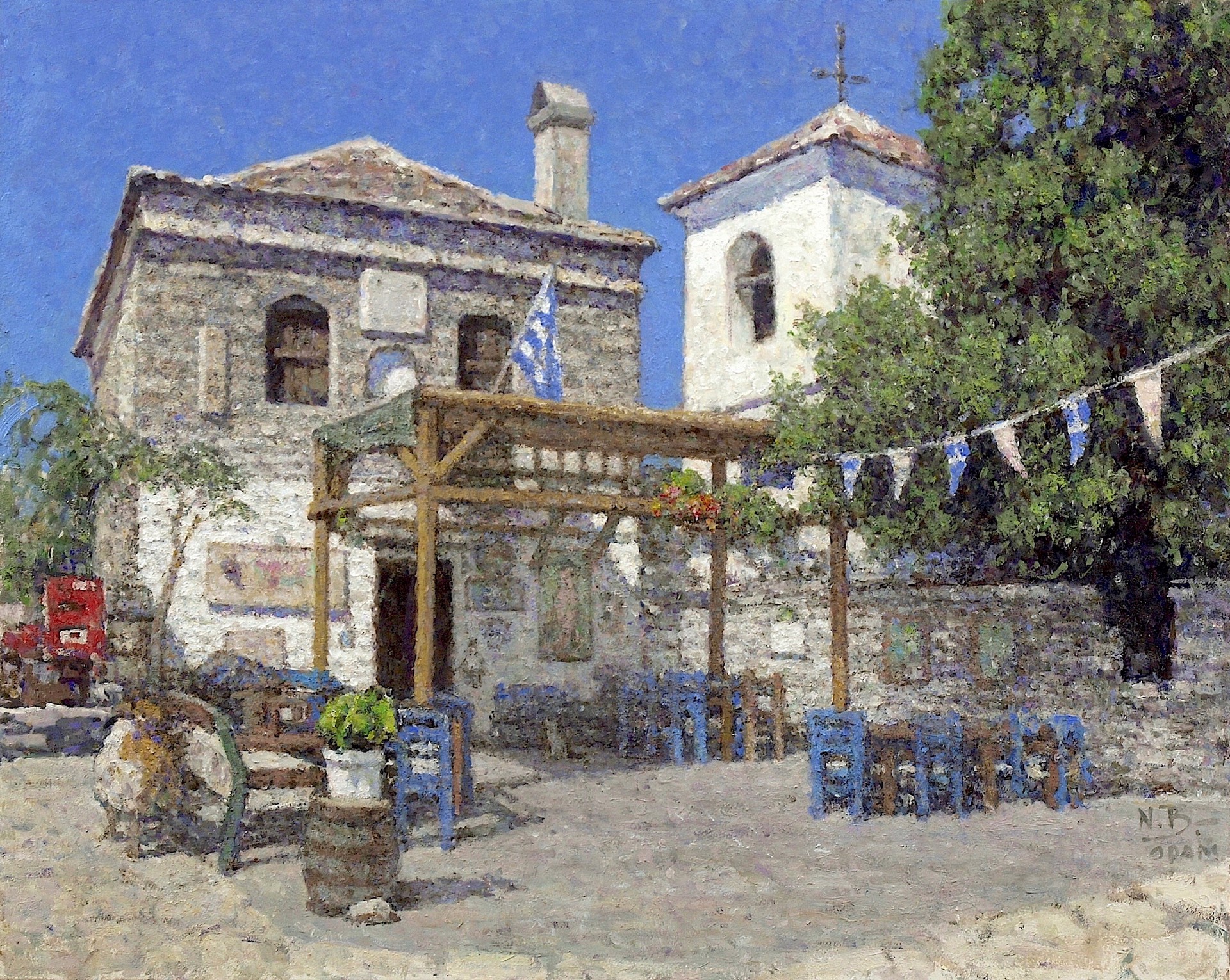 Greek Tavern, Thasos by Nikolo Balkanski