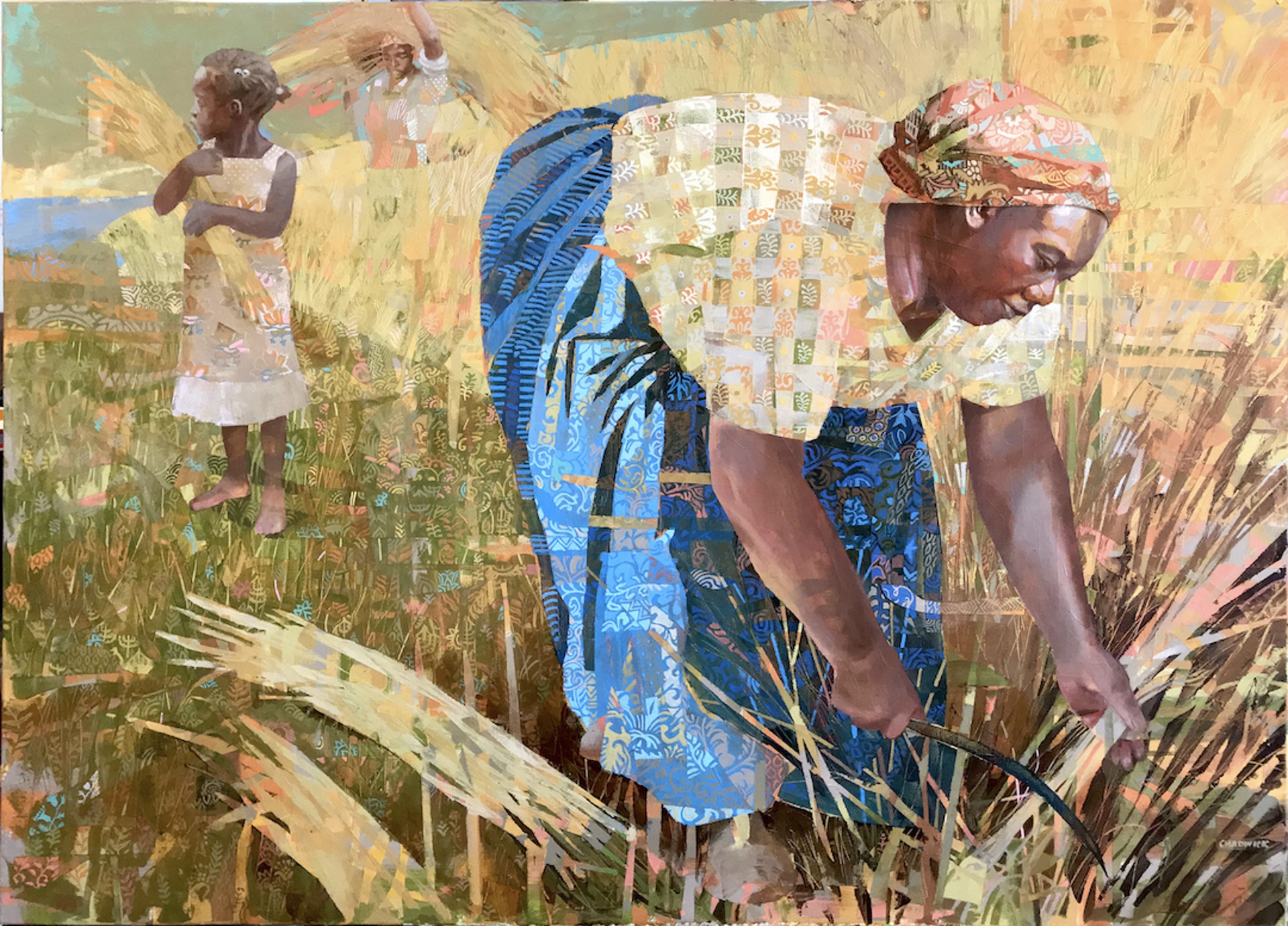 Wheat Gatherers by Kevin Chadwick