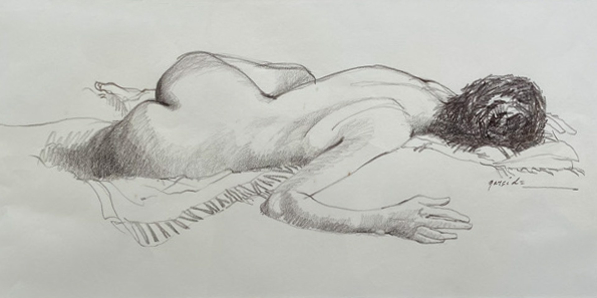 Nude Lady Sleeping by A. LaMoyne Garside