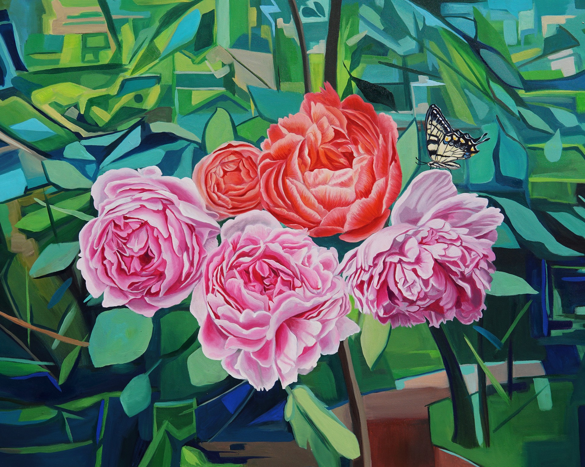 Peonies in a Multidimensional Forest by Robin Hextrum