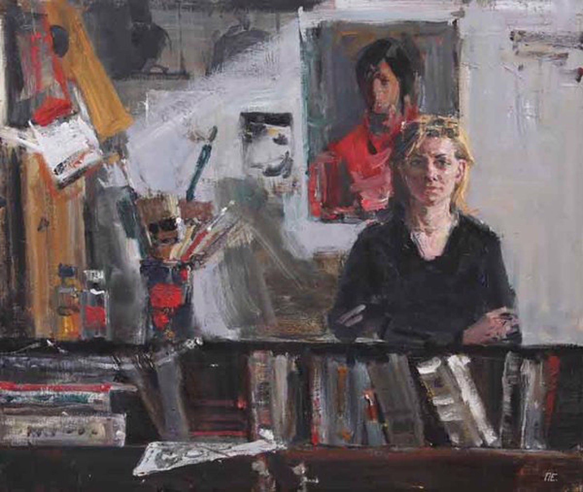Self Portrait in Studio by Elena Petrova