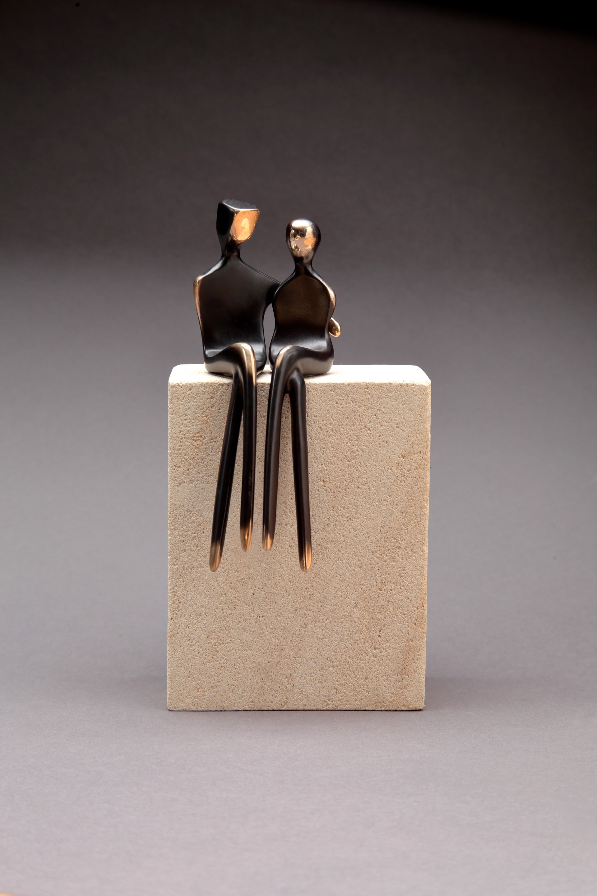 Caress ~ Mounted on Tan Limestone by Yenny Cocq