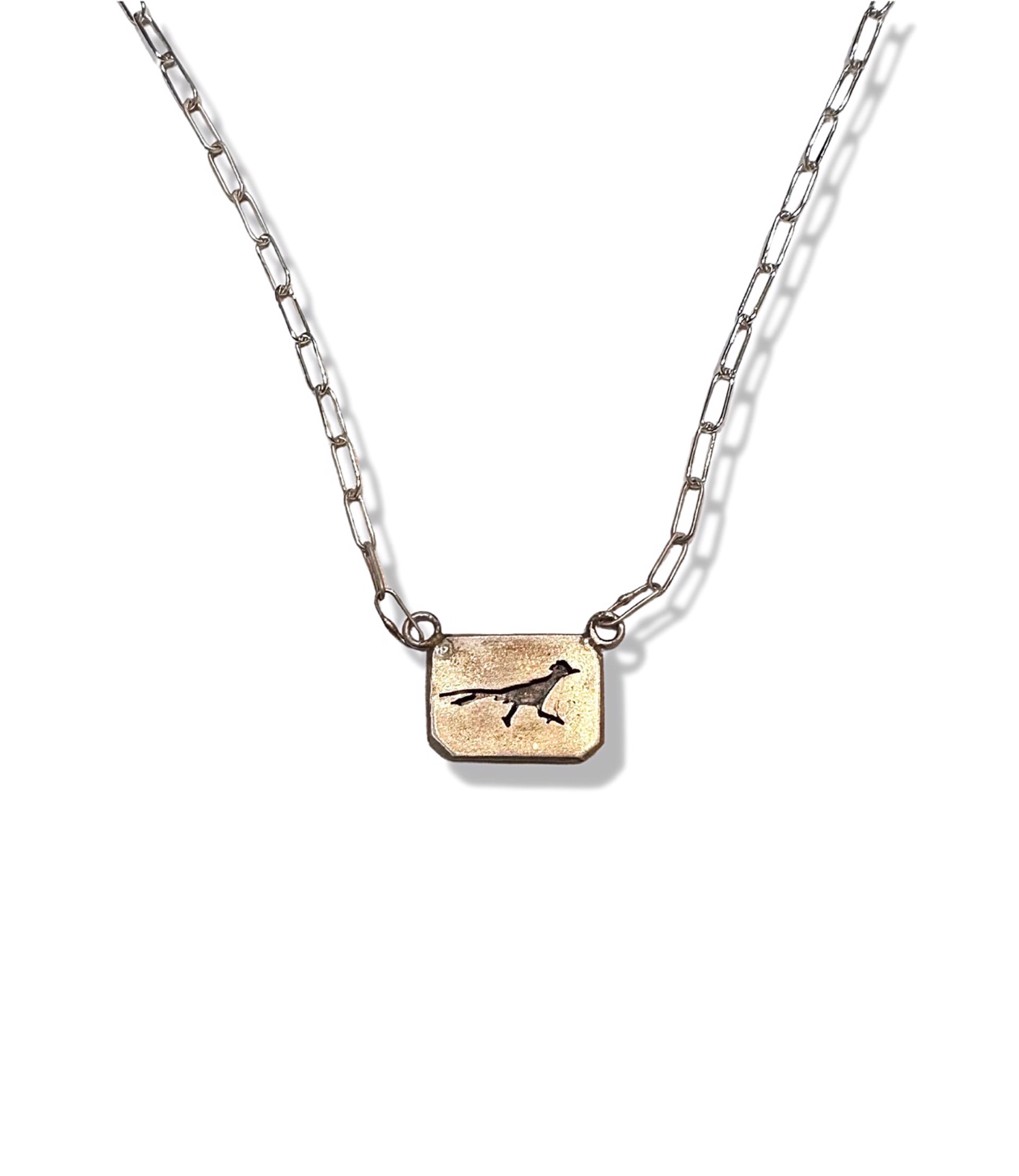 Necklace - Roadrunner set in Sterling Silver (Small) by Pattie Parkhurst