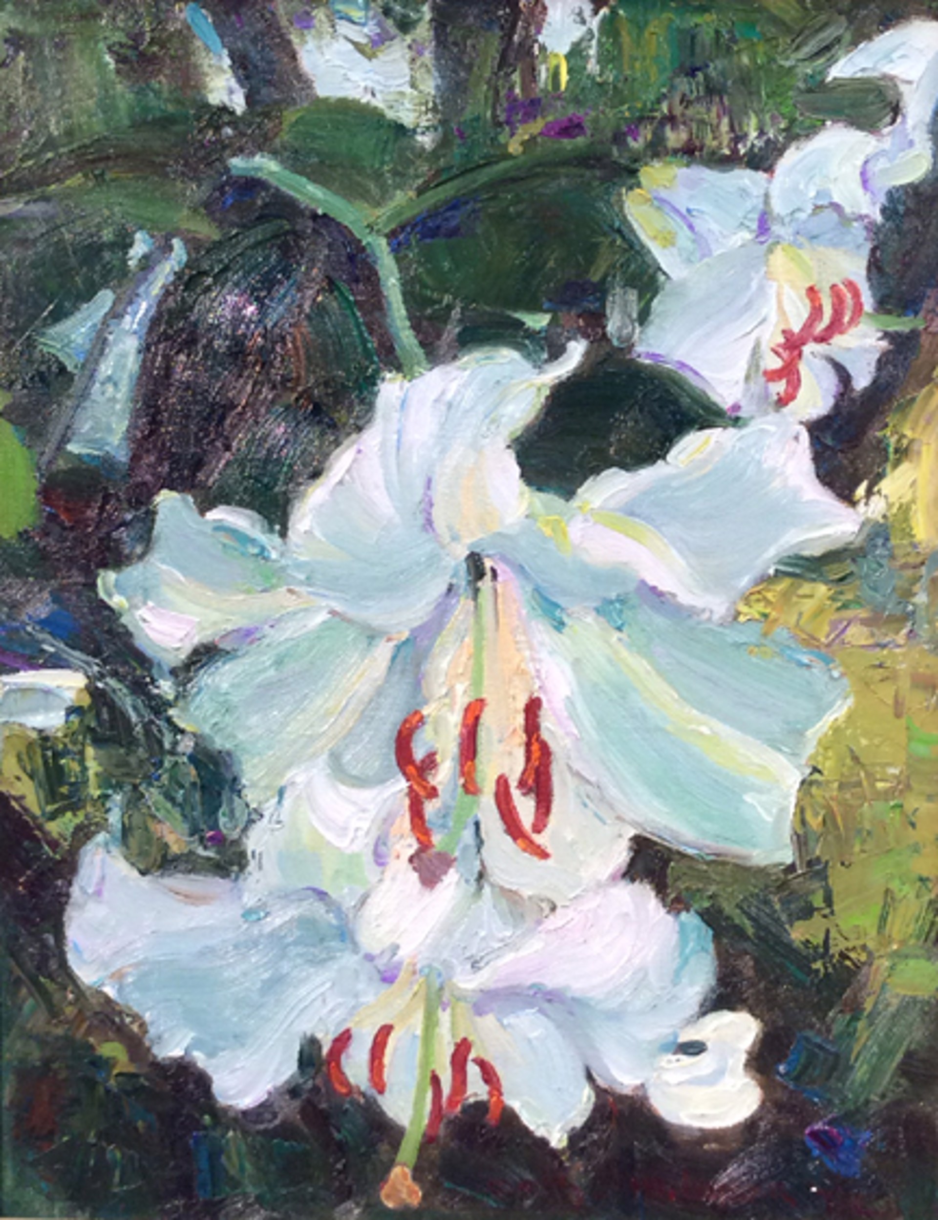 White Oriental Lily by Mikyung Yee