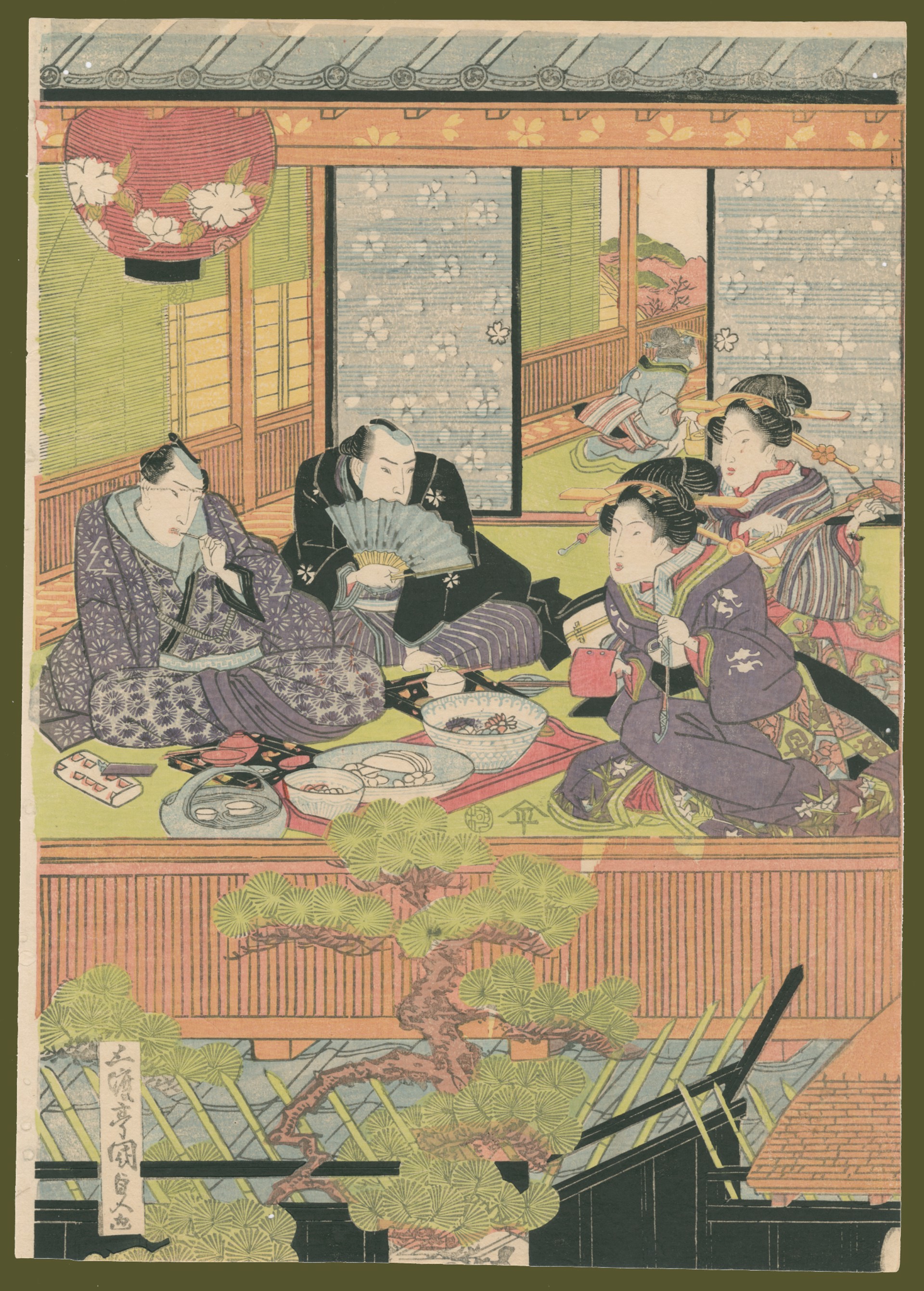 New Rooms at a famous Restaurant by Kunisada
