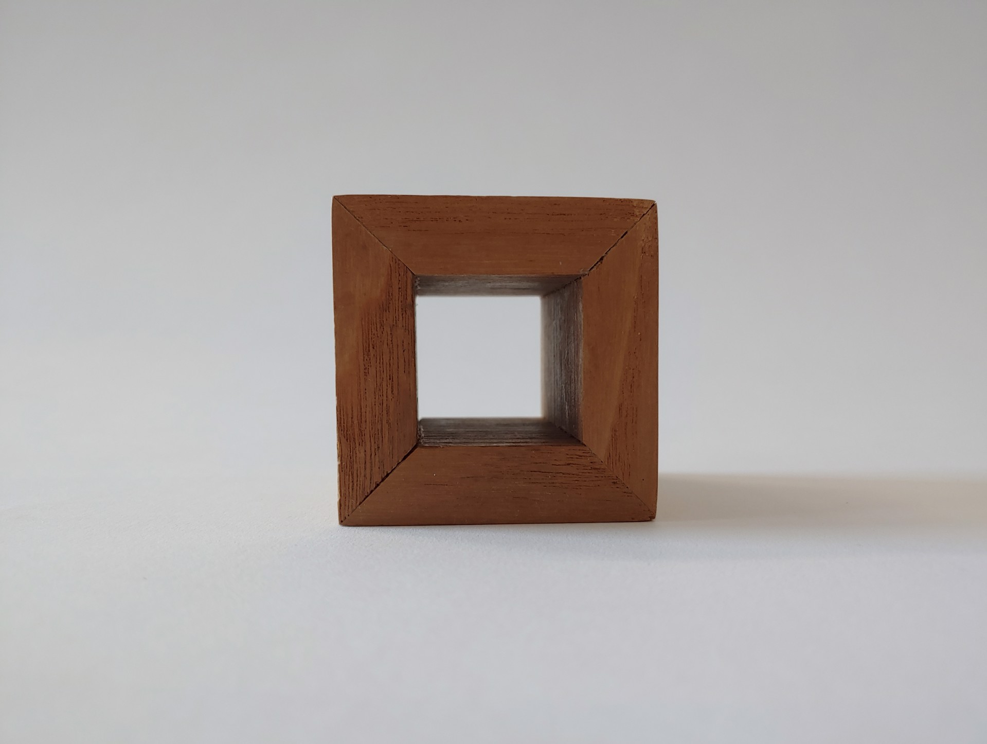 Open Cube- Wood Sculpture by David Amdur