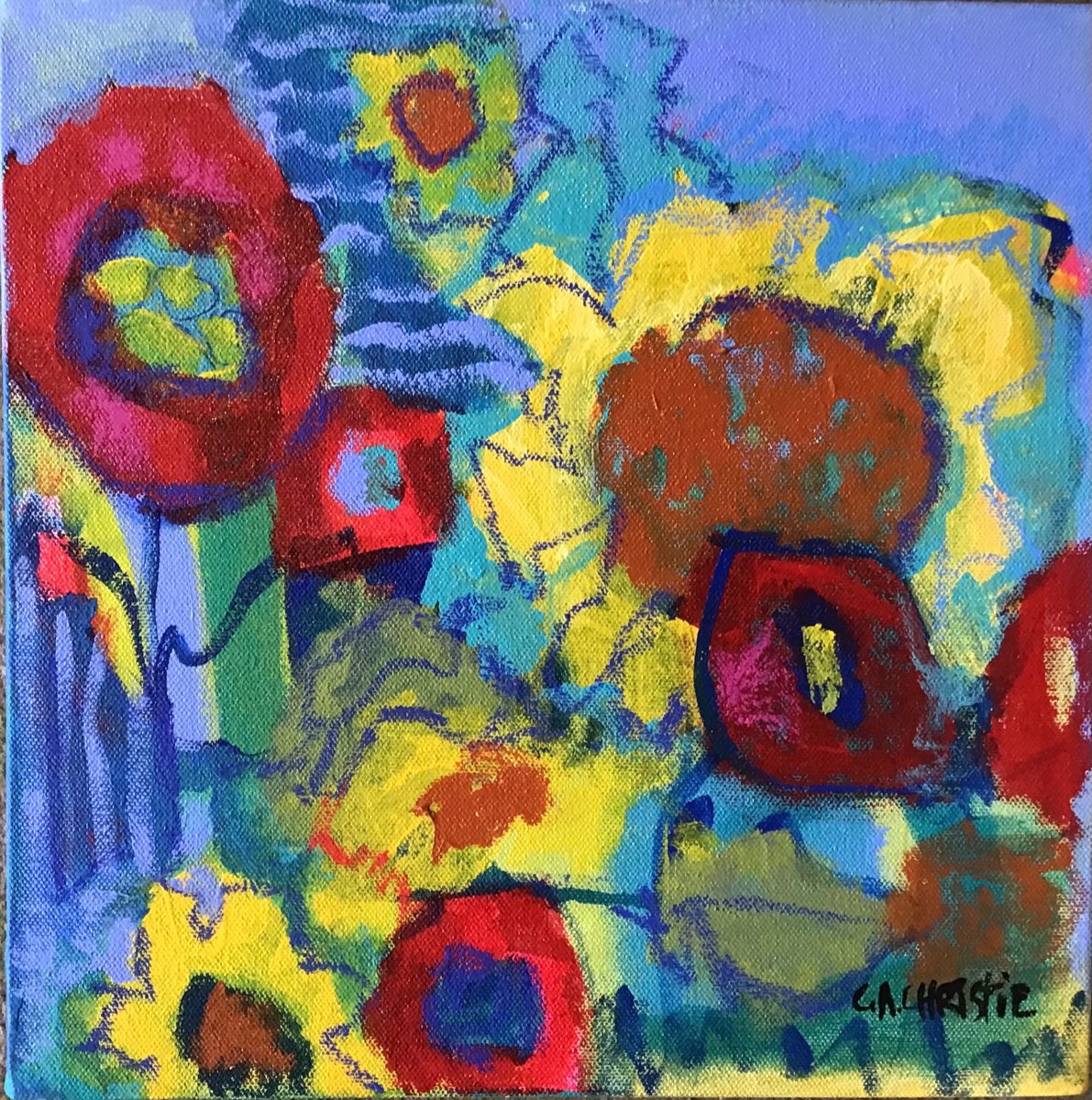 Sunflowers and Poppies by Carol Christie
