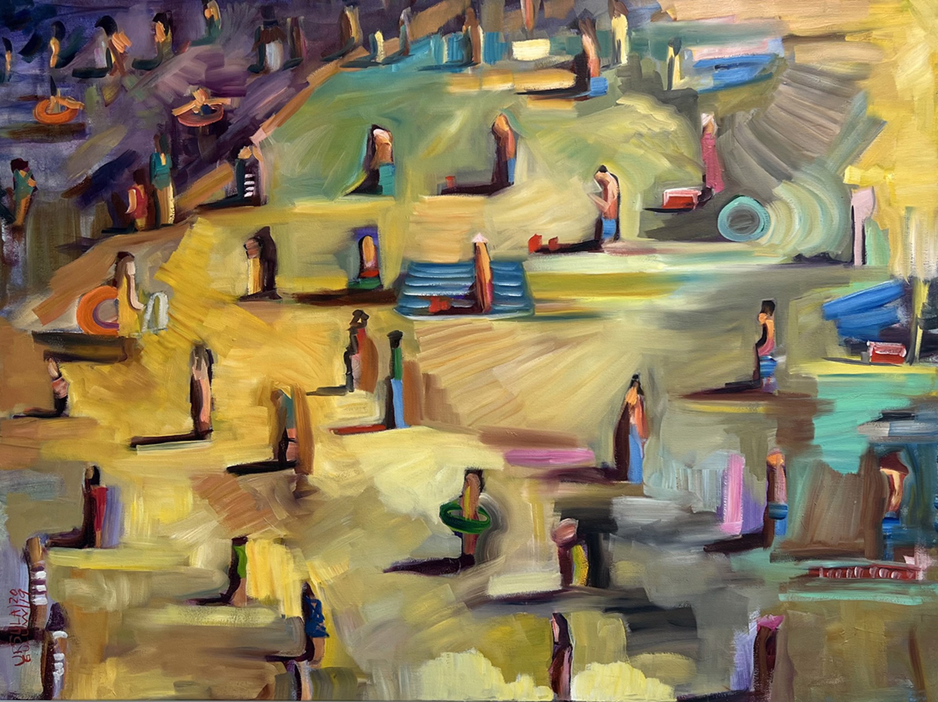 Quiet Beach Shadows (unframed) by Ursula Gullow