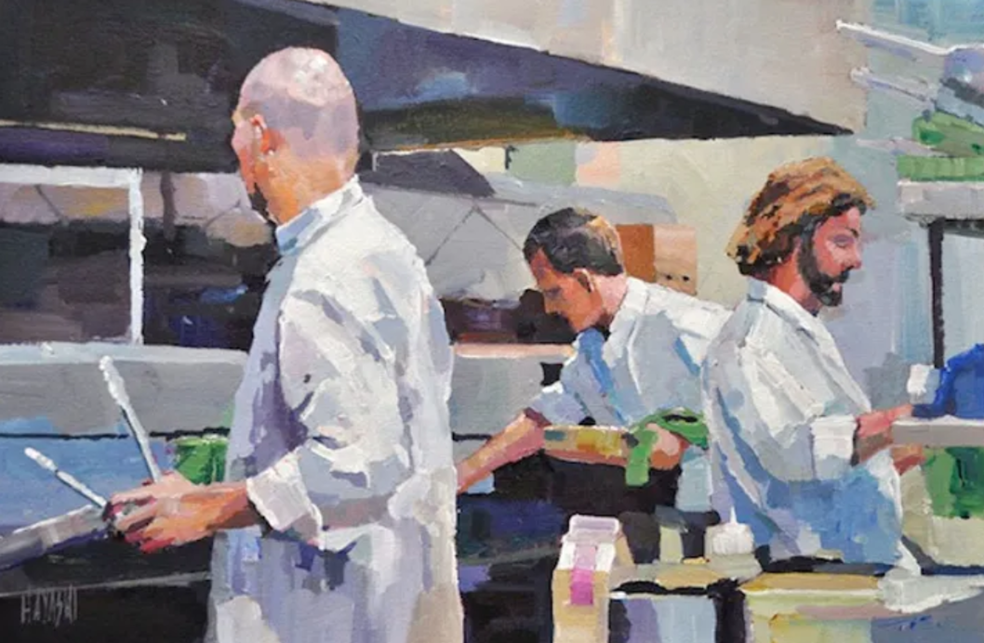 Kitchen Crew by Randy Hayashi
