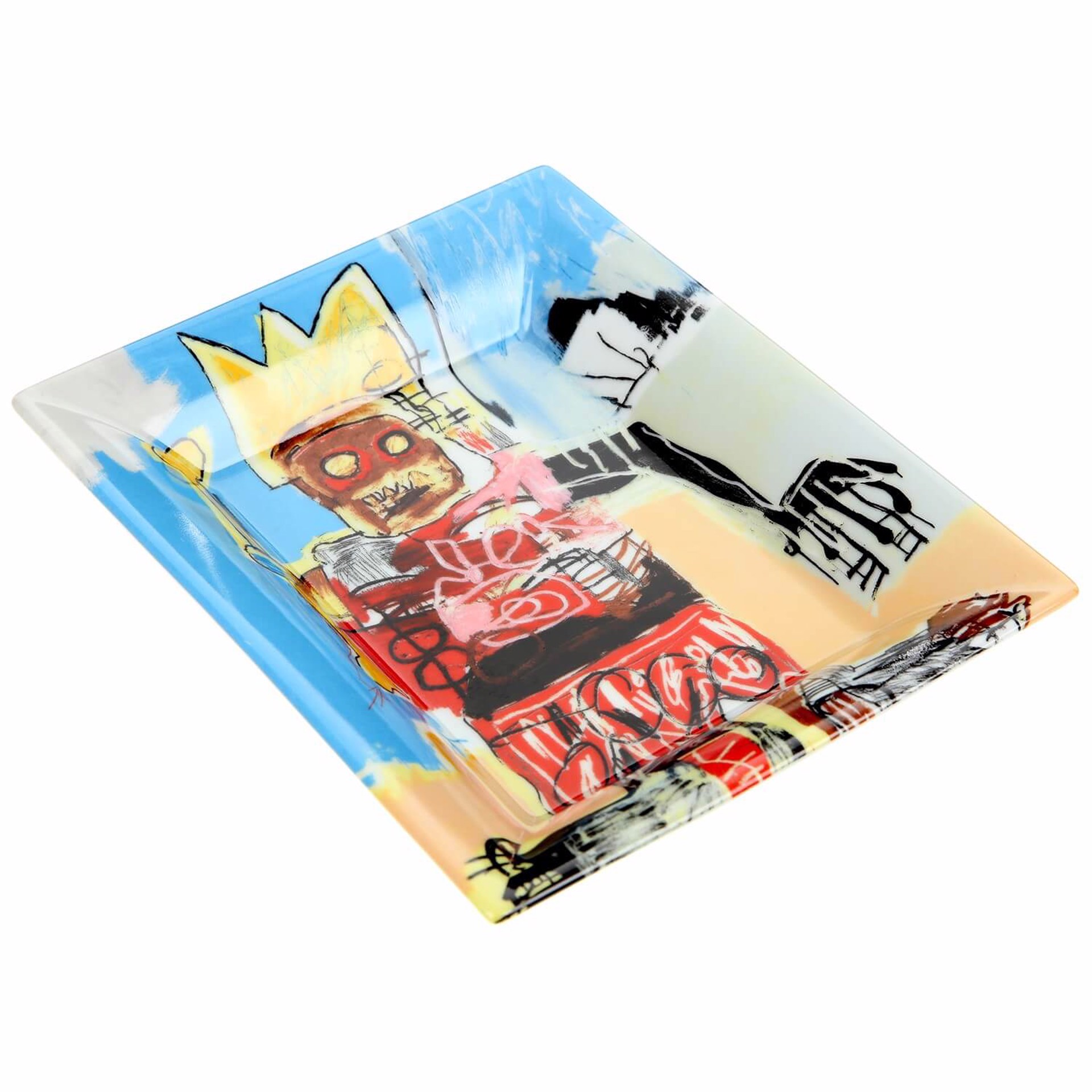 Yellow Crown and Bone Tray by Jean-Michel Basquiat