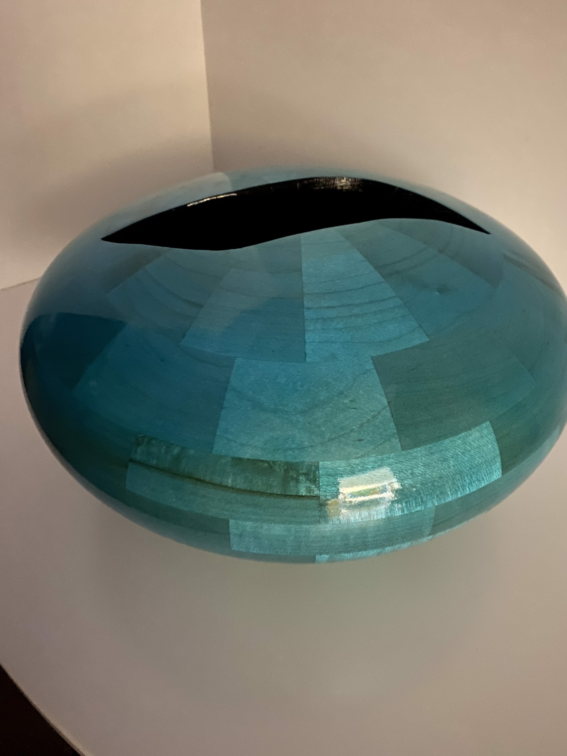 Aqua Recurve Bowl by Joel Hunnicutt