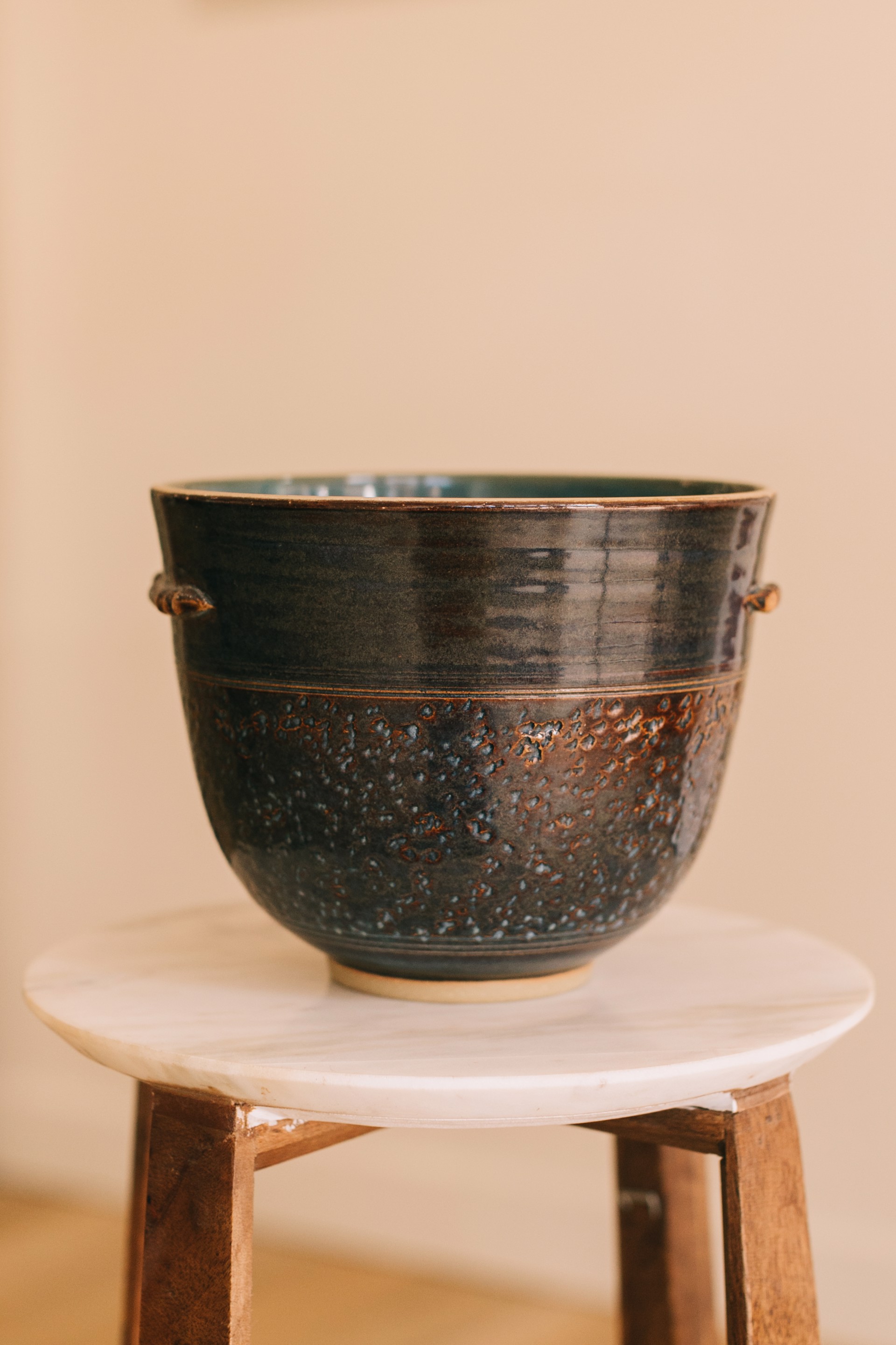 Stoneware Bowl w/ Lugs 056 by Buck Dollarhide