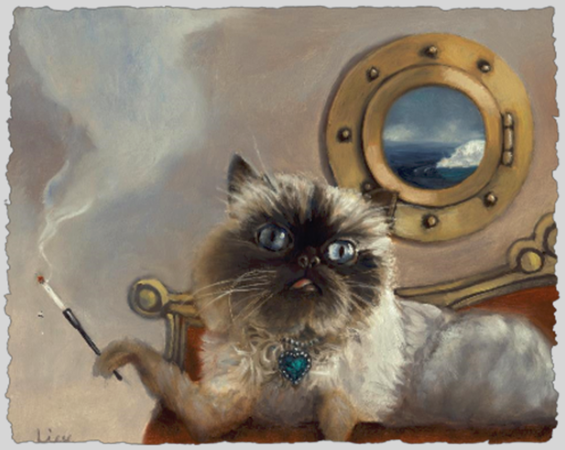 Lulu on the Titanic (Giclee on Deckled Paper) G.O. by Liese Chavez