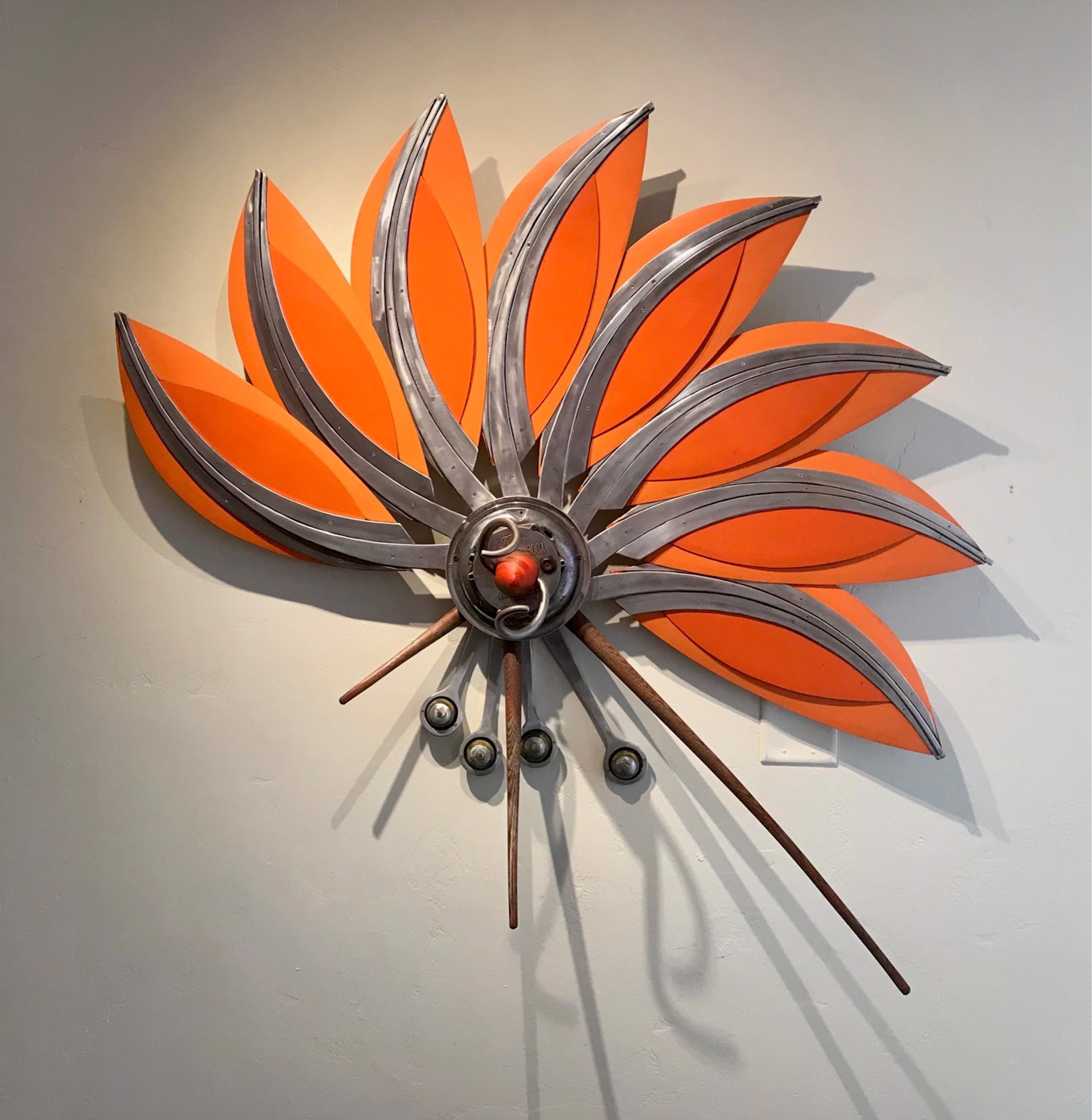 Orange Fan Flower by Bates Wilson