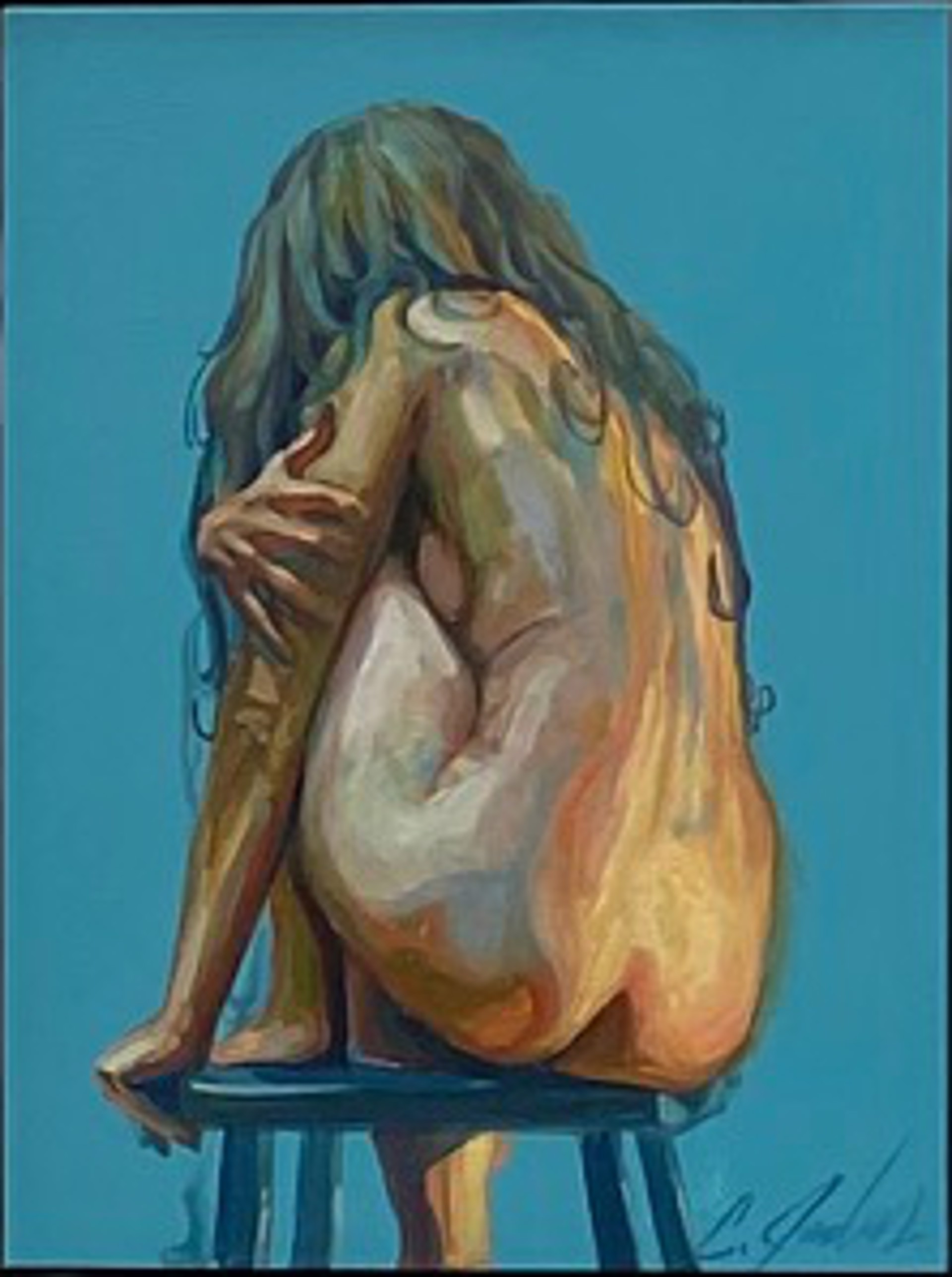 Blue Nude 10 by Carrie Jadus