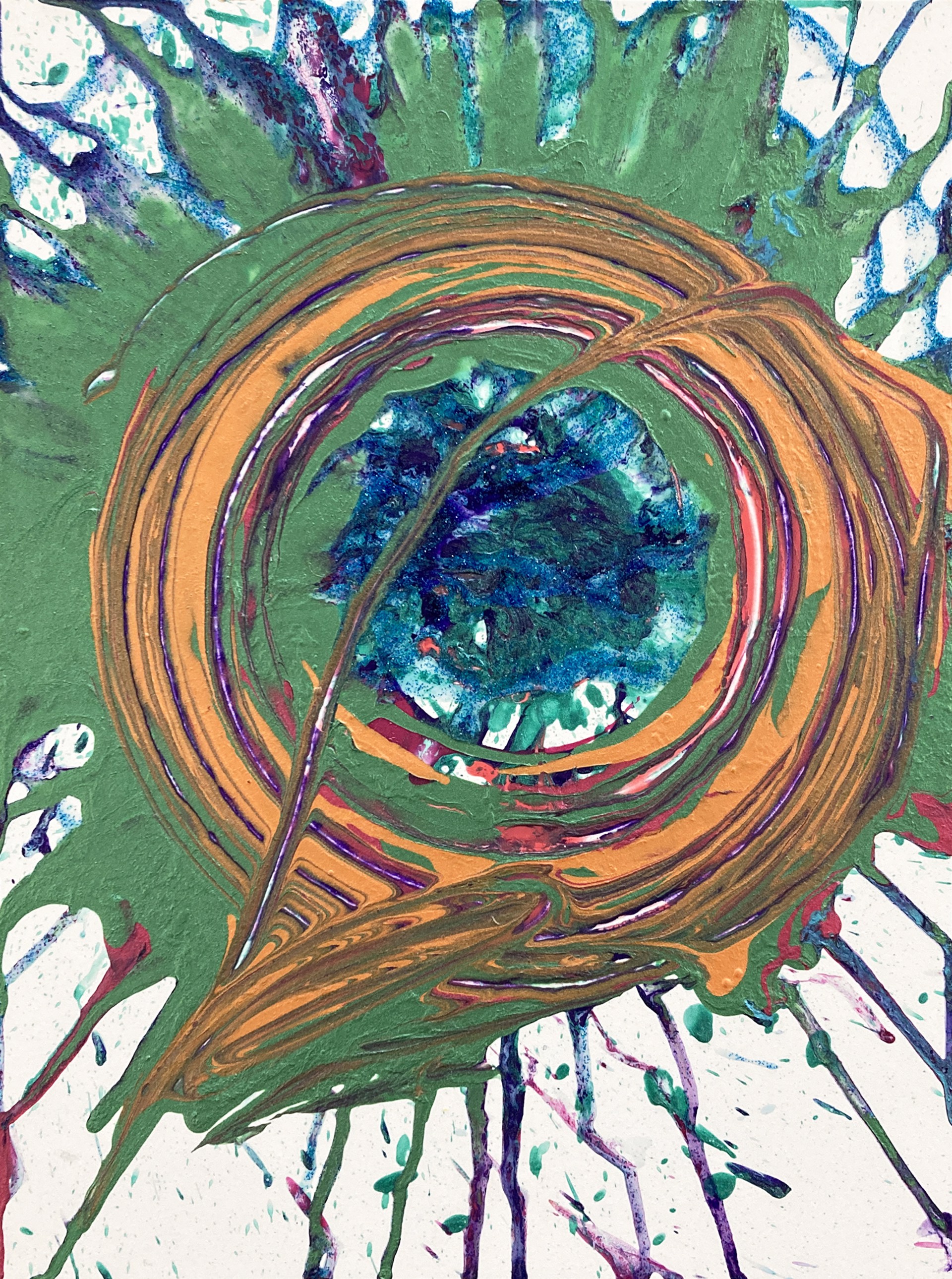 "Green and Orange Swirl" by Will, EAS by Autism Academy