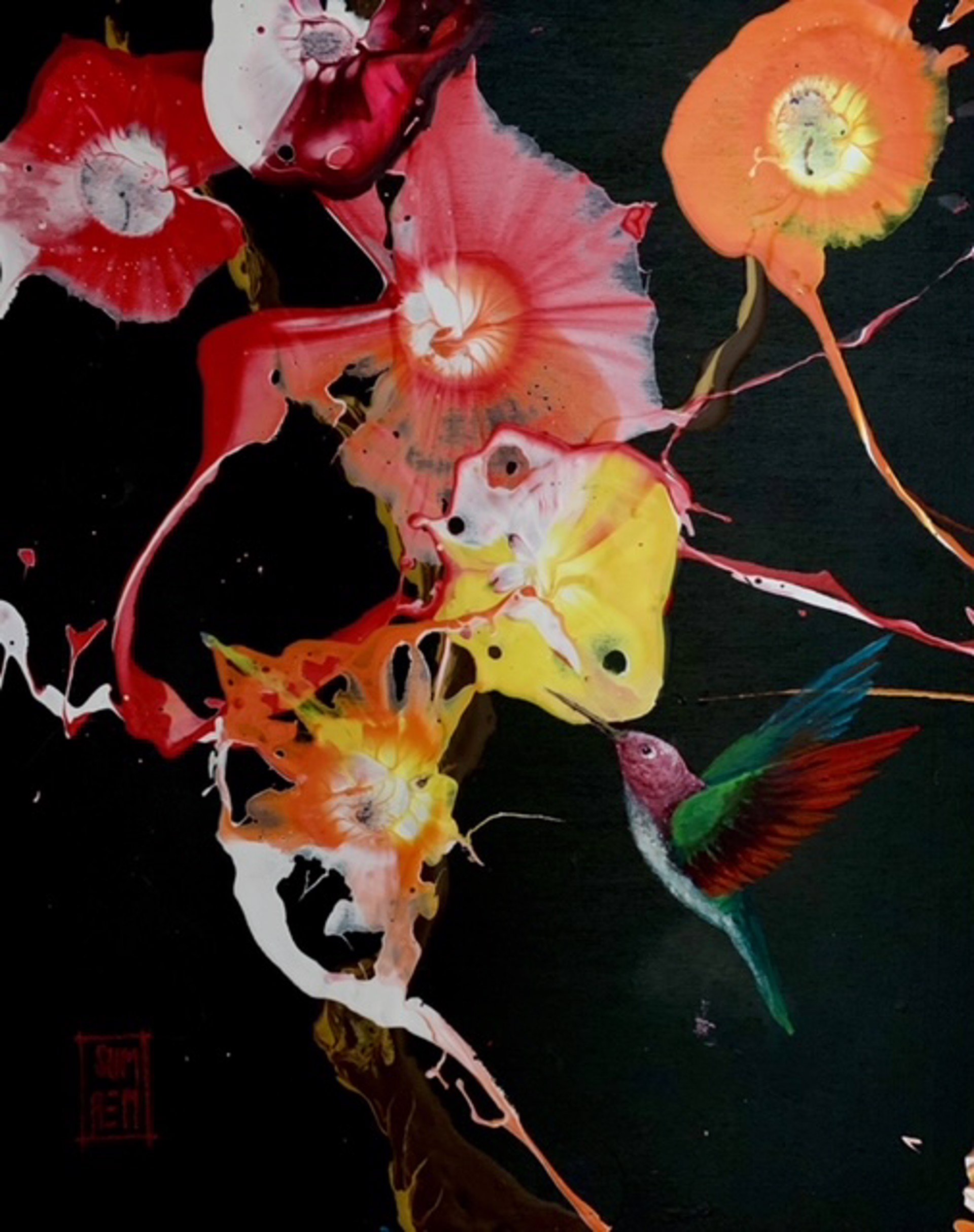 In Bloom (Dark Hummingbird) by Michael Summers