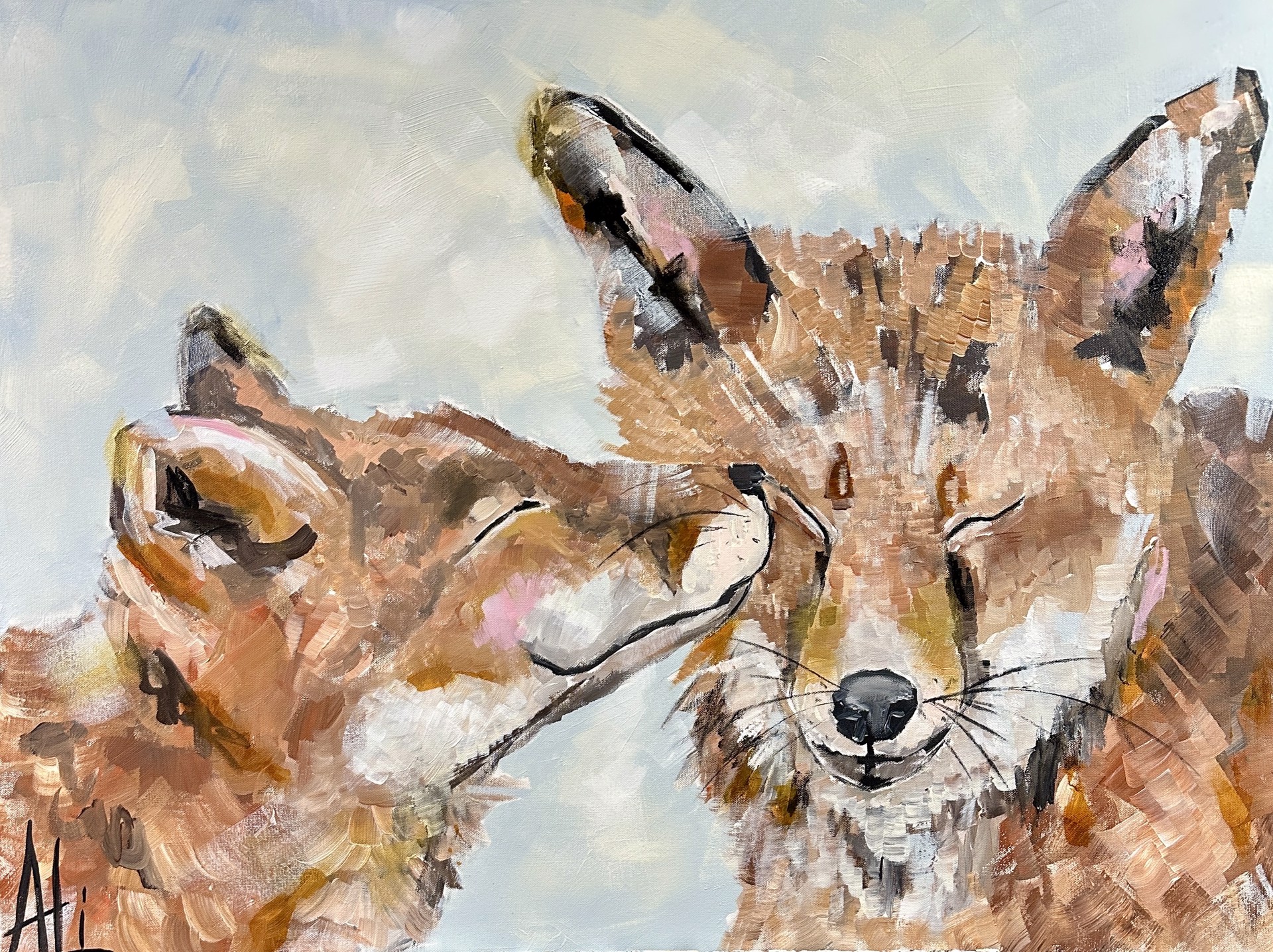 Foxy Nuzzles by Ali Leja
