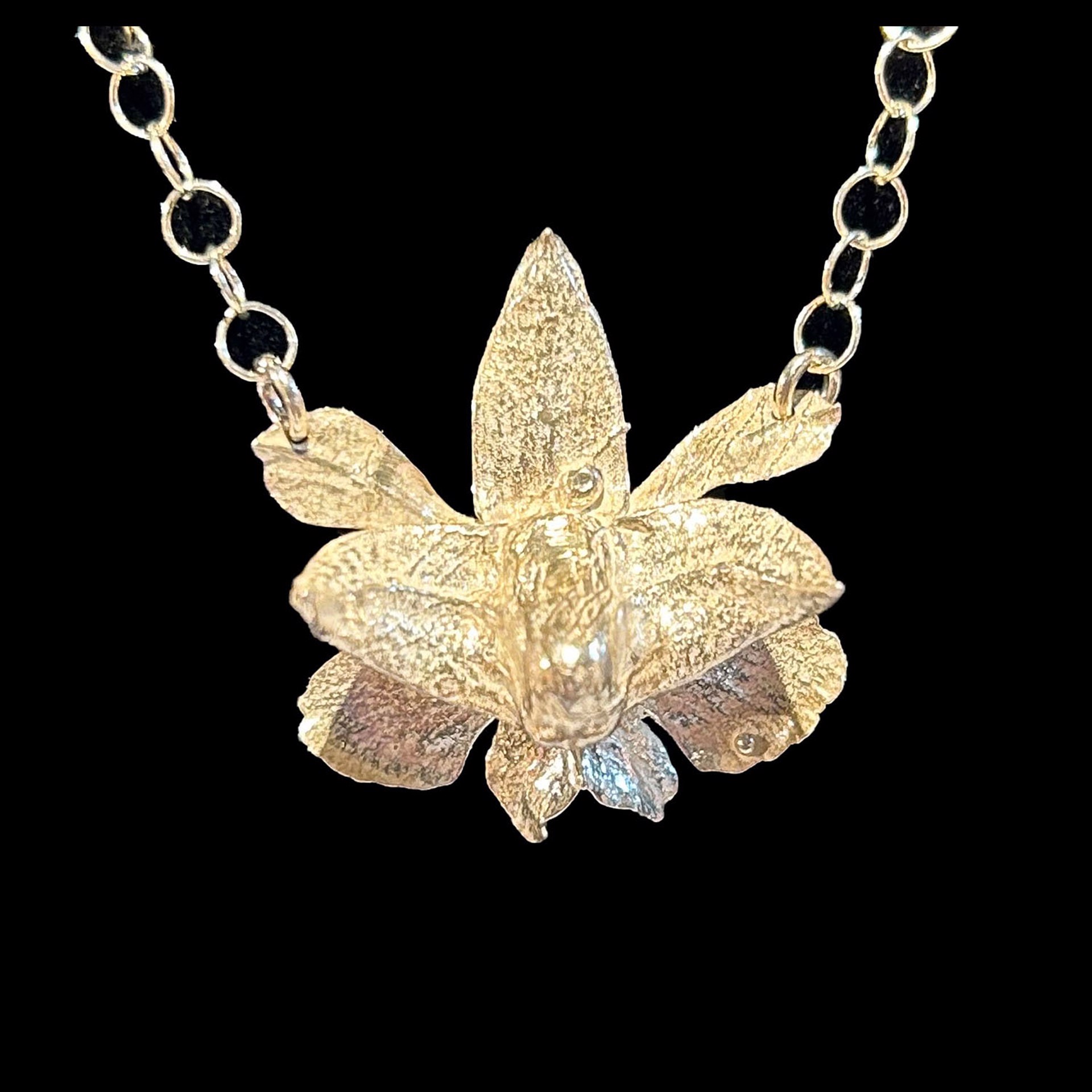 Med Single Orchid Necklace by Wayne Keeth