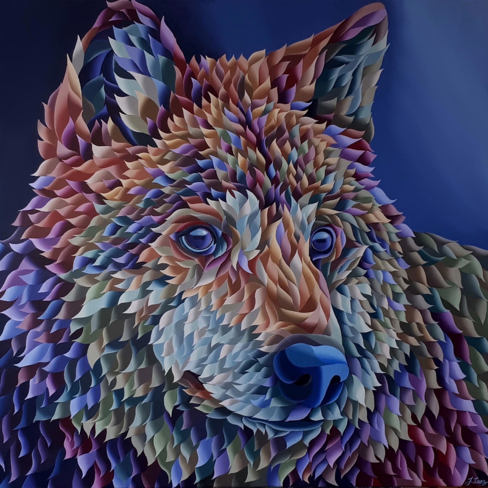 Commission - "Luna" Wolf by Jacqueline Inez