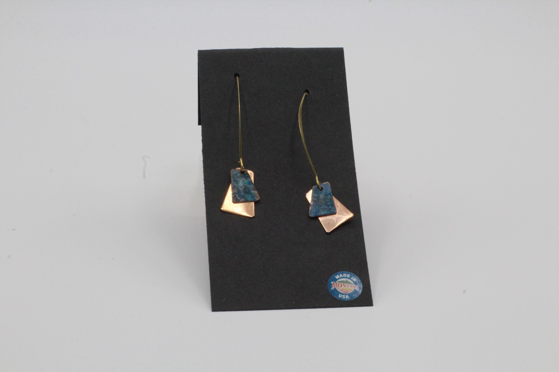 Aged Copper Earring by Kay Langland