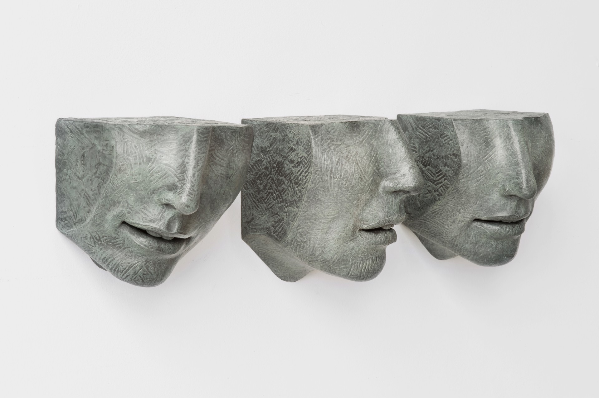 Small Face Fragments VII, VIII, IX by Susan Stamm Evans