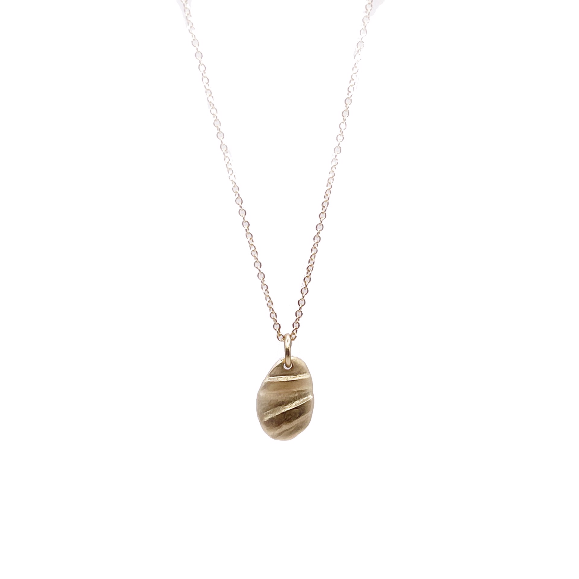 LLN6- Lifeline Small Pendant Necklace on Thin Cable Chain (18k Gold) by Leandra Hill