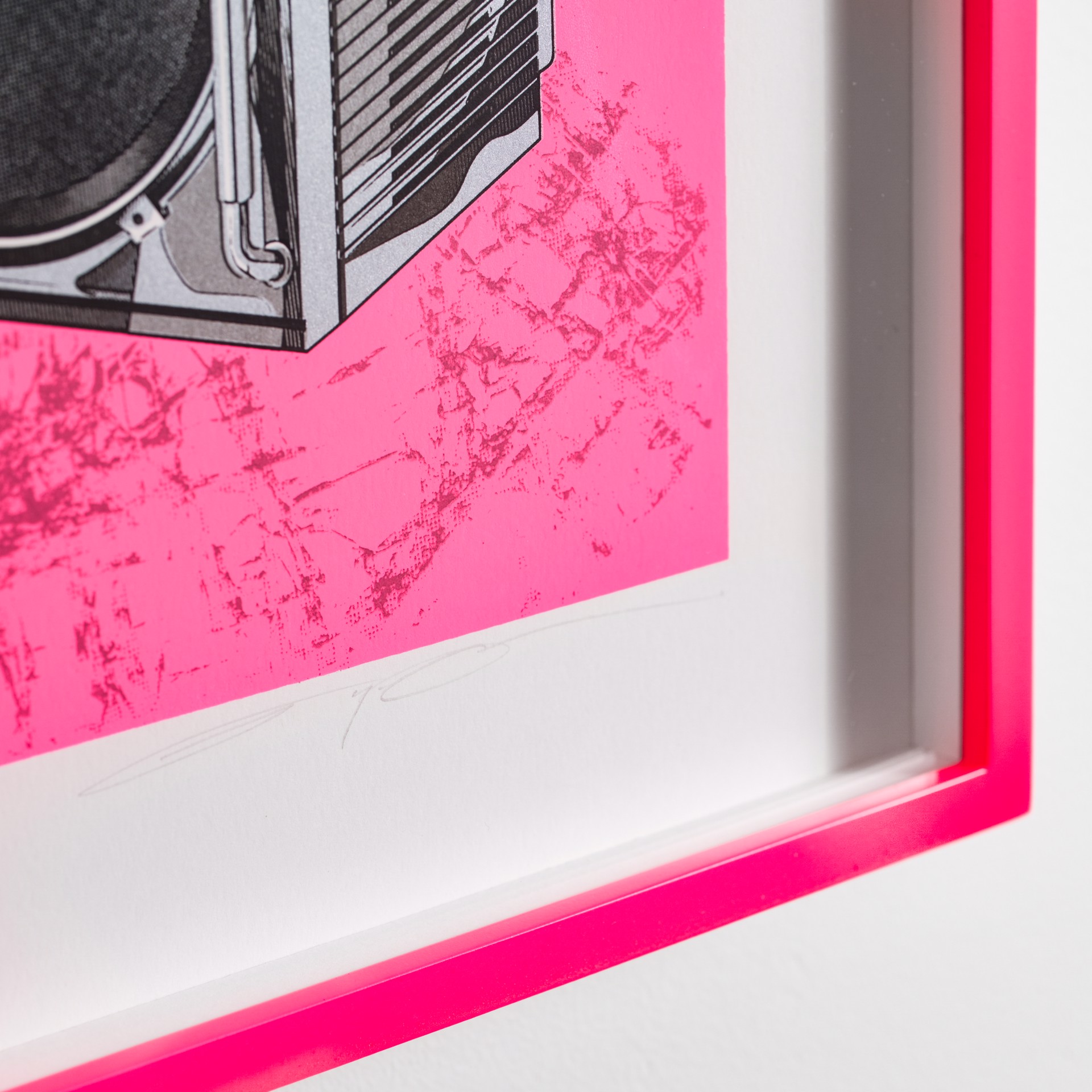 Hot Pink Silkscreen Boombox by Lyle Owerko | Boomboxes