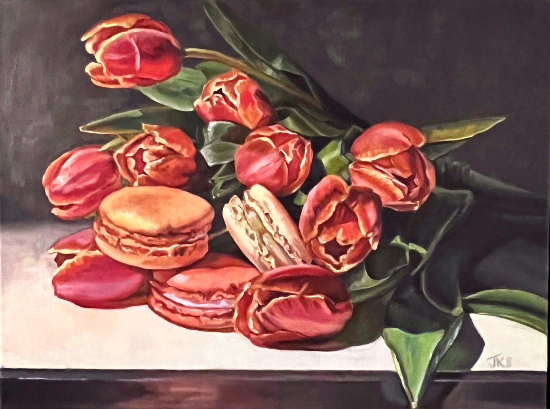 Orange Macs & Fleurs by Jennifer Barlow