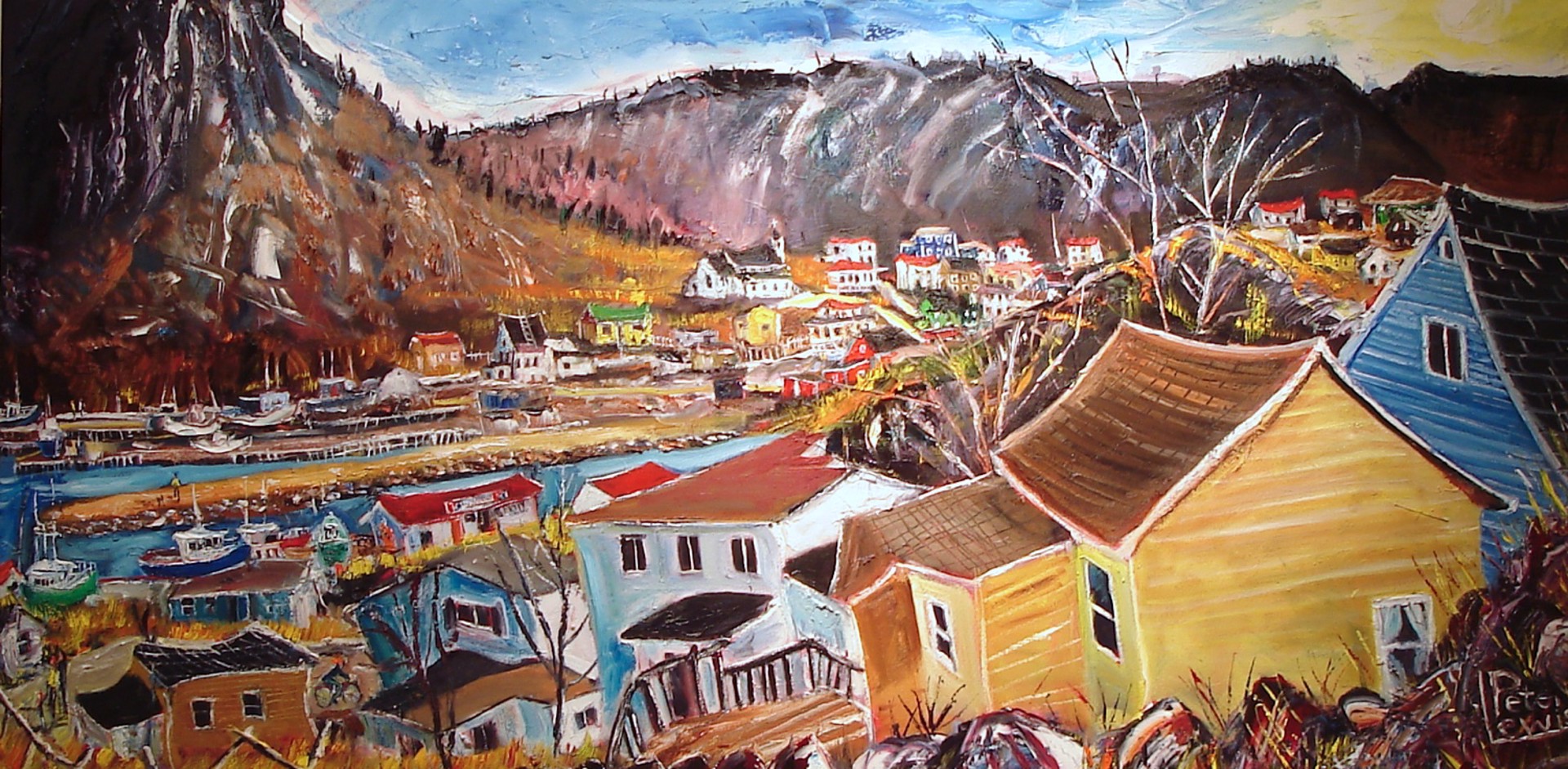 End of Winter Petty Harbour by Peter Lewis