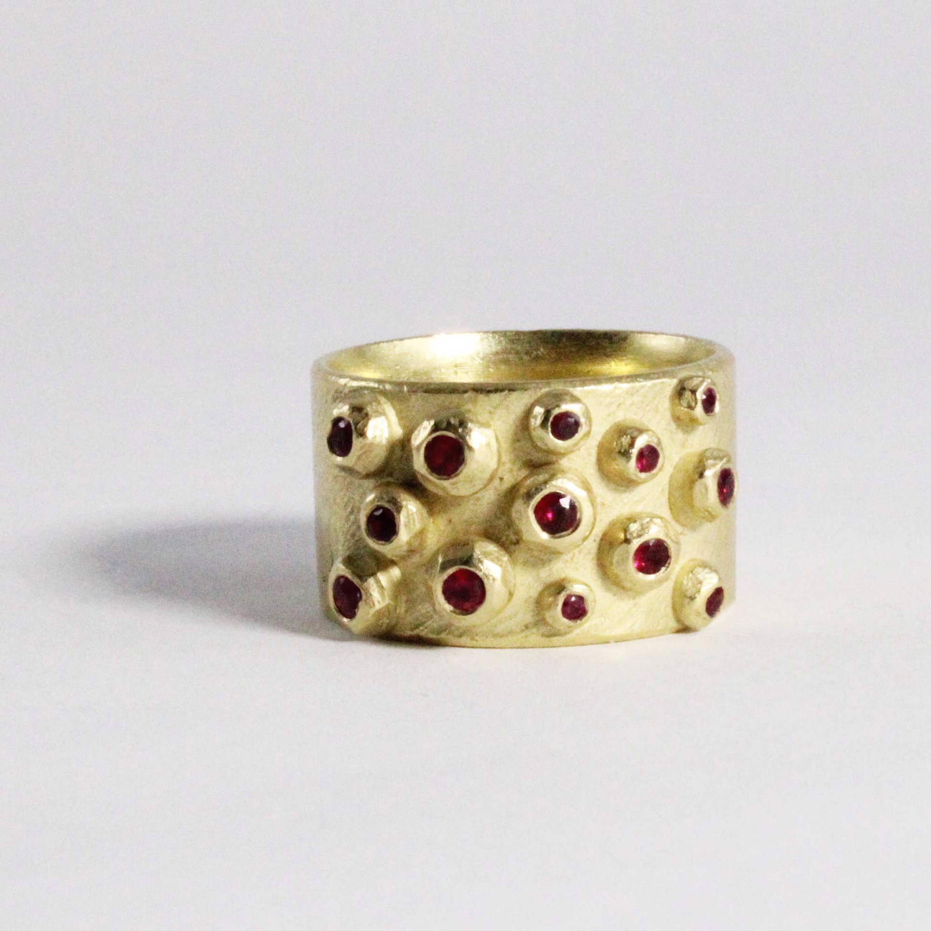 Gold Wide Barnacle Ring by Dahlia Kanner