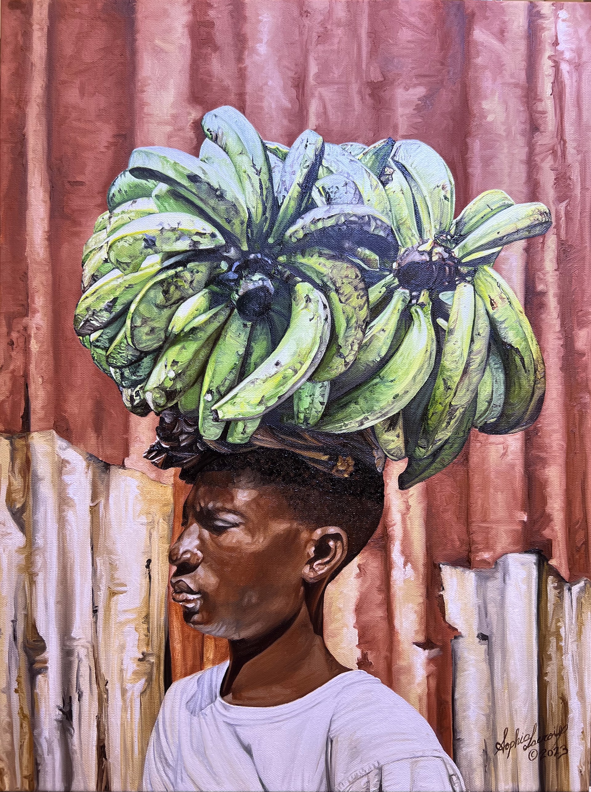 Plantains merchant #4SL by Sophia Lacroix (Haitian, b. 1969)