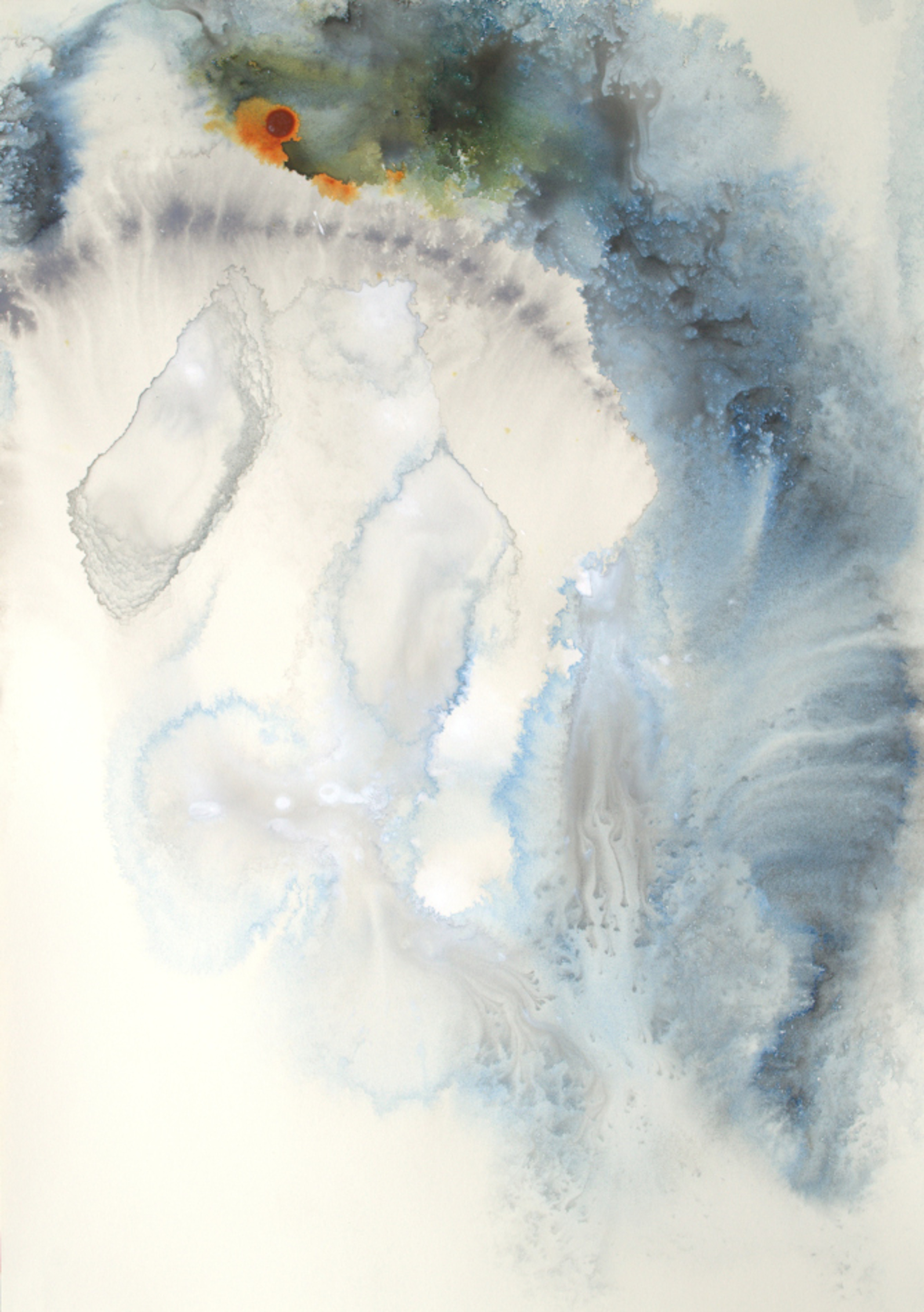 Cool Gray Water I, II, V by Elizabeth Chapman