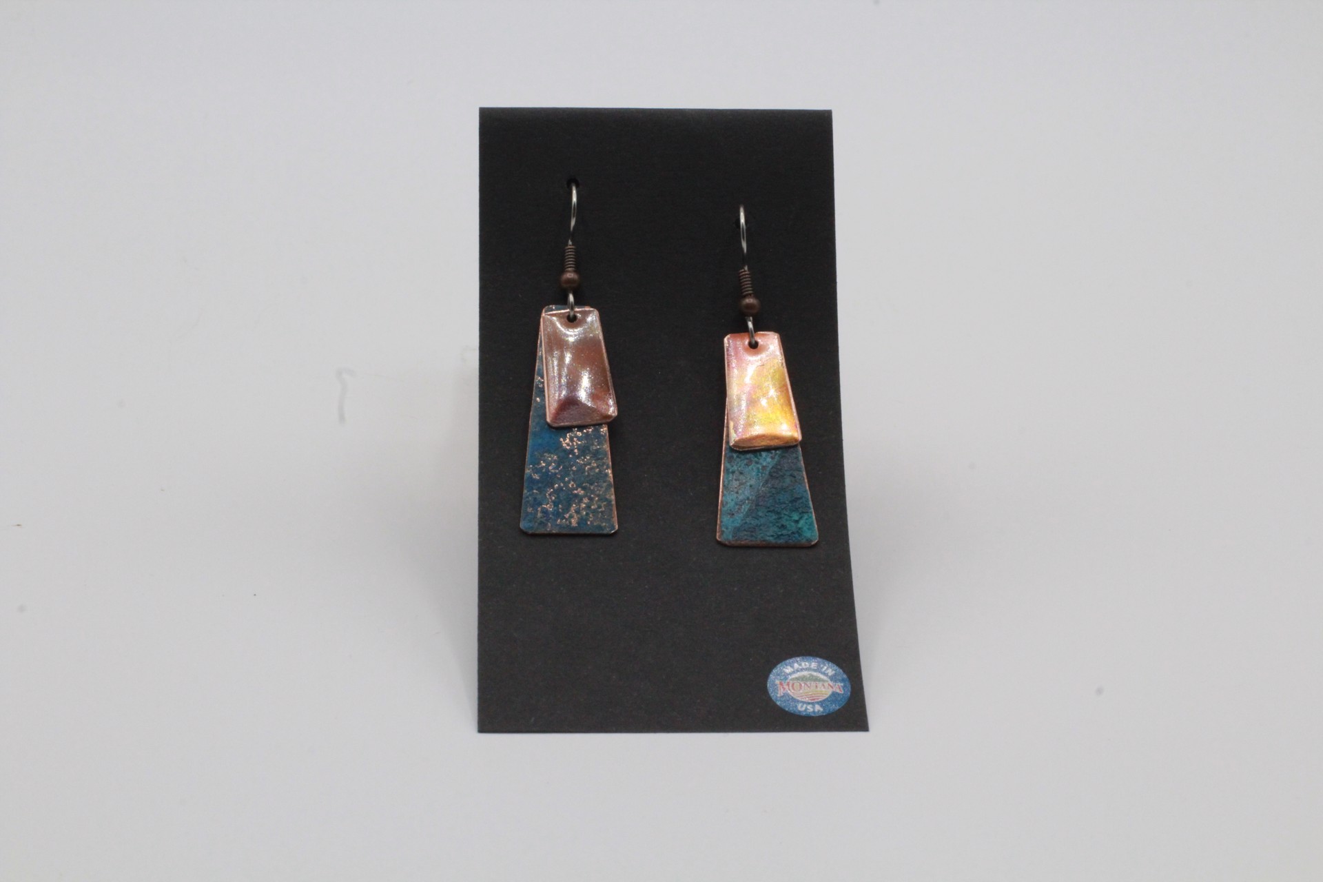 Aged Copper Earring by Kay Langland